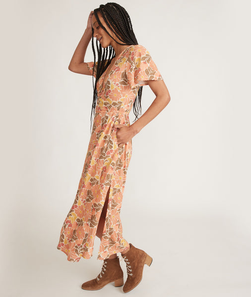 Maria Floral Midi Dress Mexico Inspired International Loved – Erica Maree