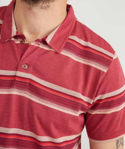 Textured Stripe Polo – Marine Layer