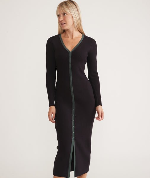 Lexi Rib Long Sleeve Sweater Polo Dress – Marine Layer