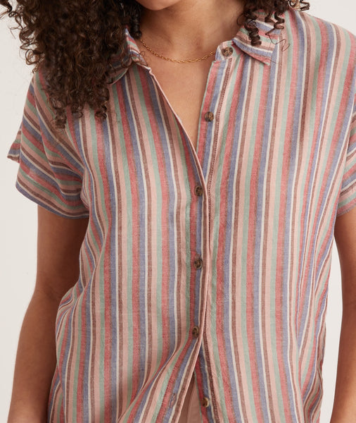 Dana Short Sleeve Shirt in Multi Stripe