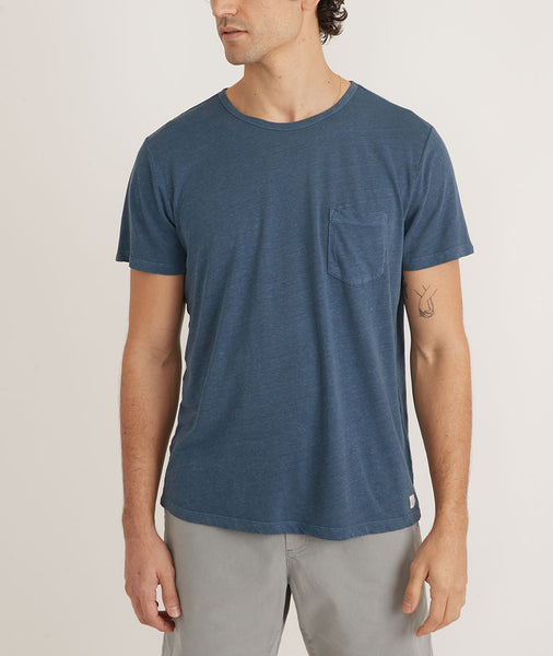 Relaxed Hemp Cotton Pocket Tee in Sand