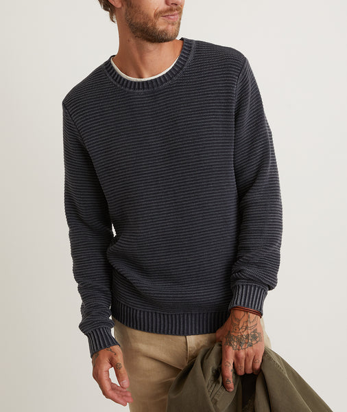 Marine Layer Palomarin Jacquard Crew Sweater - Men's - Clothing