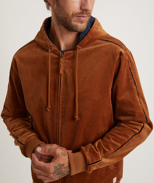 Corduroy hot sale hooded jacket