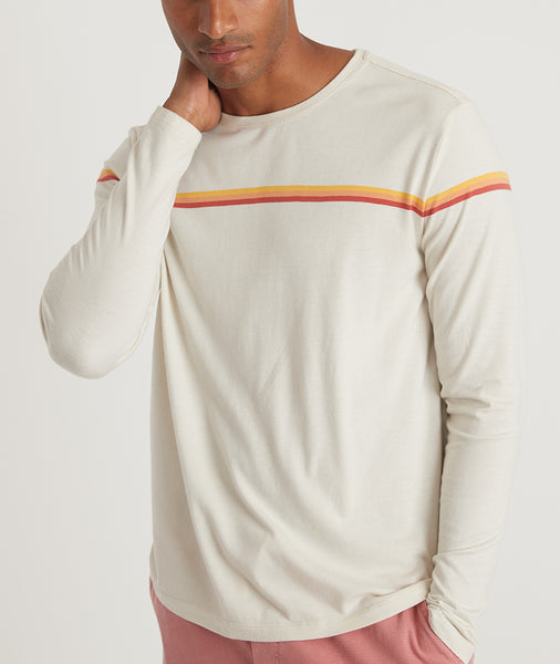 Long Sleeve Signature Stripe Tee in Natural/Warm Stripe – Marine