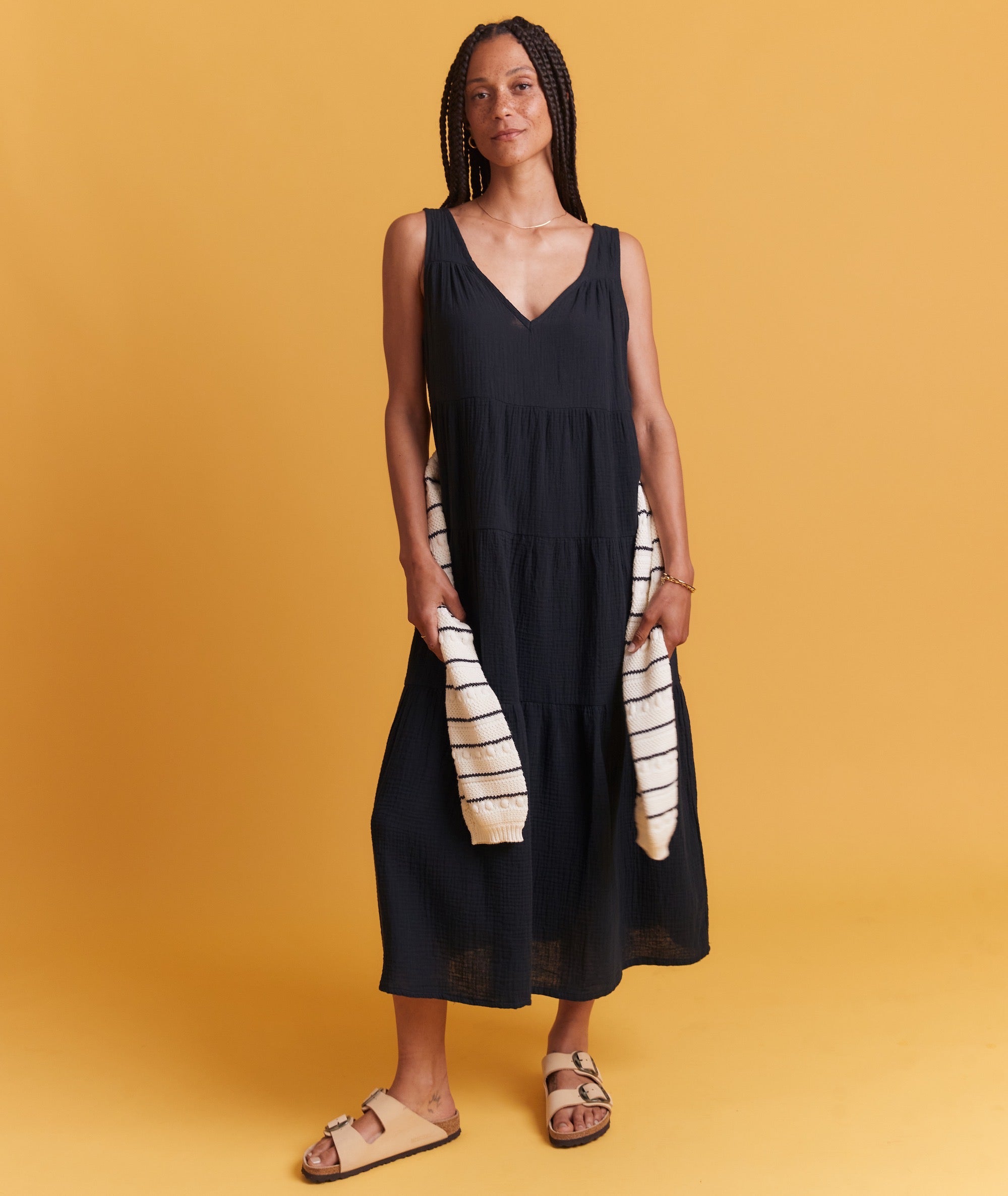 Corinne Double Cloth Maxi Dress