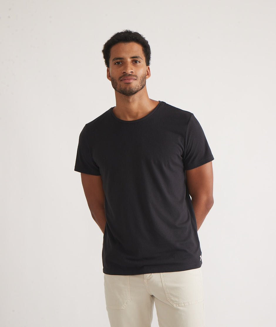 Men's Re-Spun Signature Crew in Faded Black