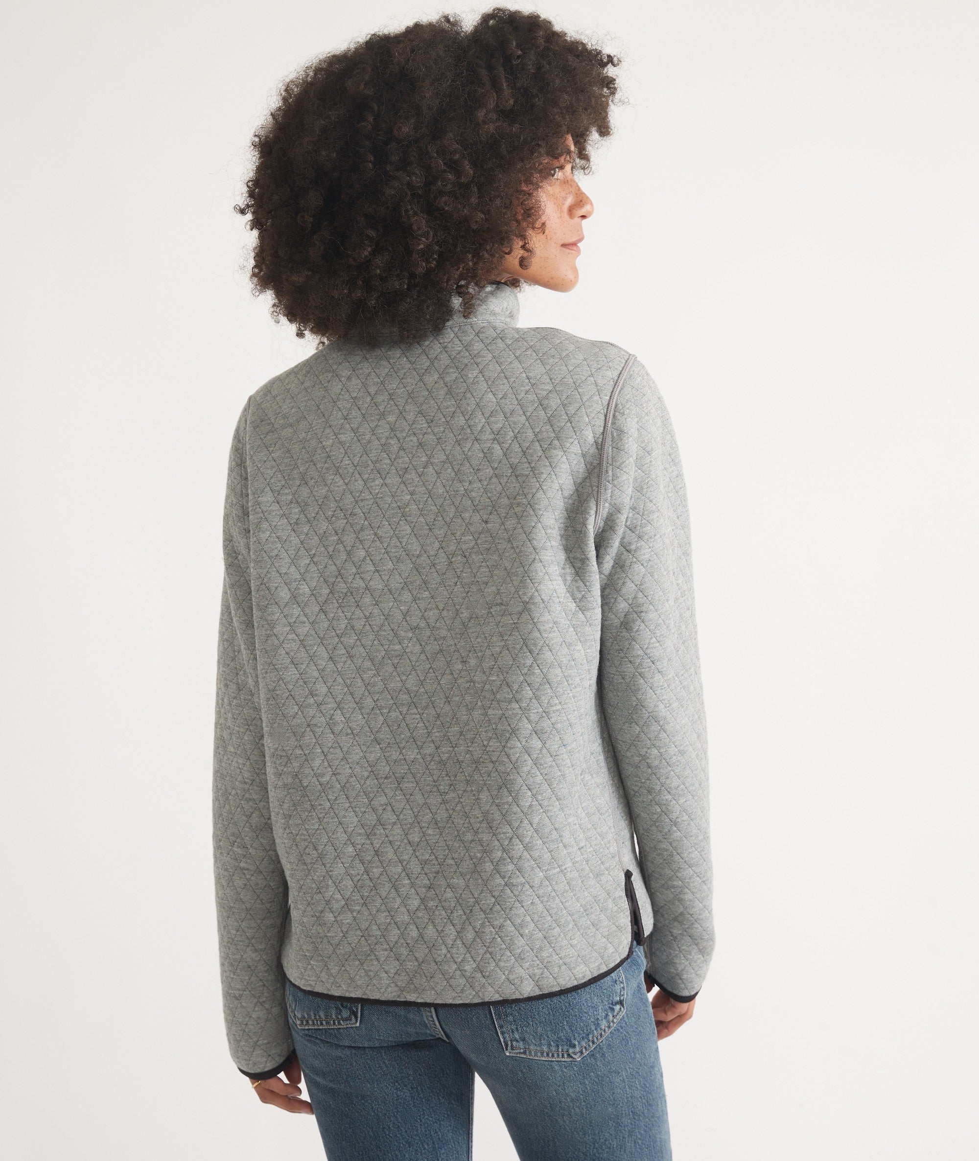 Women's Reversible Corbet Pullover Charcoal/Mid Heather Grey