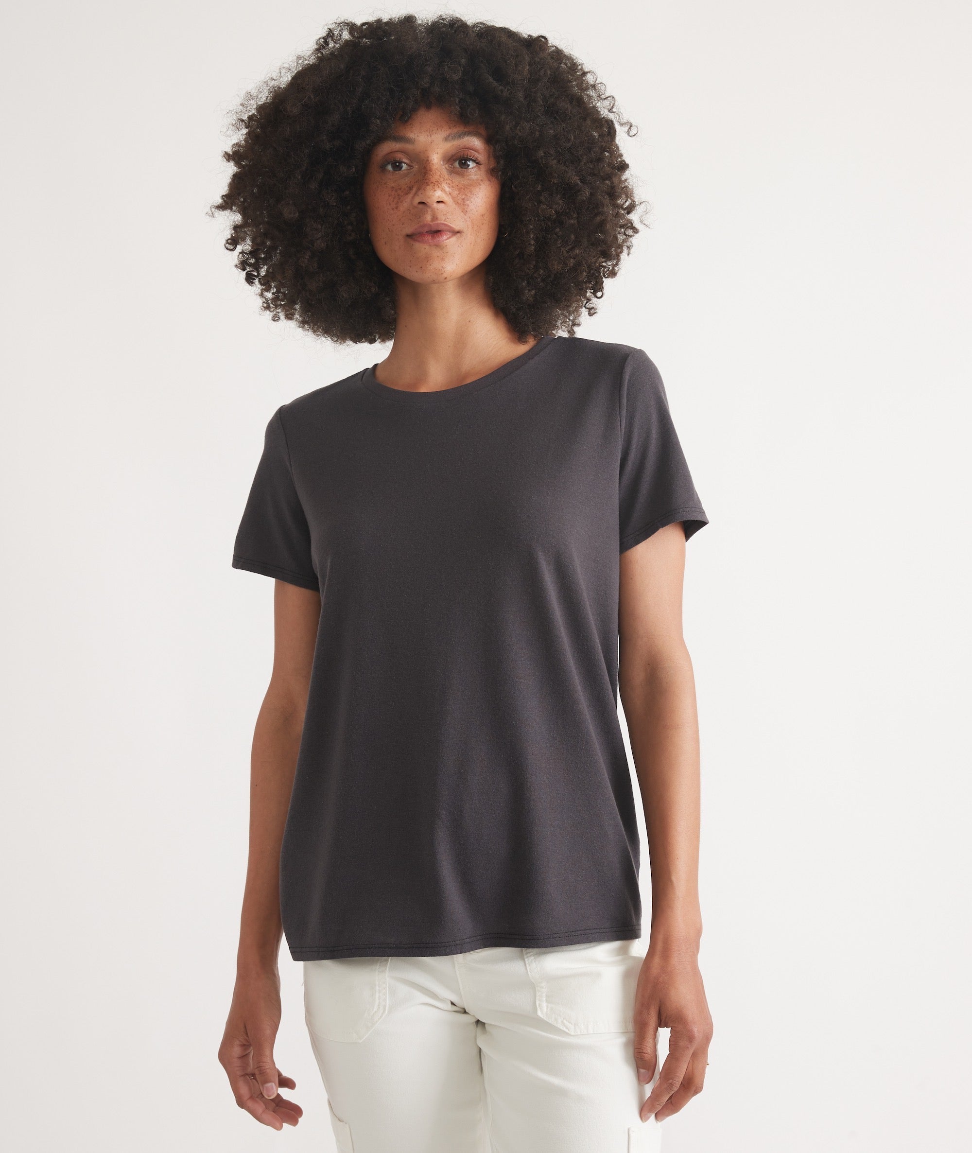 Women's Re-Spun Signature Crew Faded Black