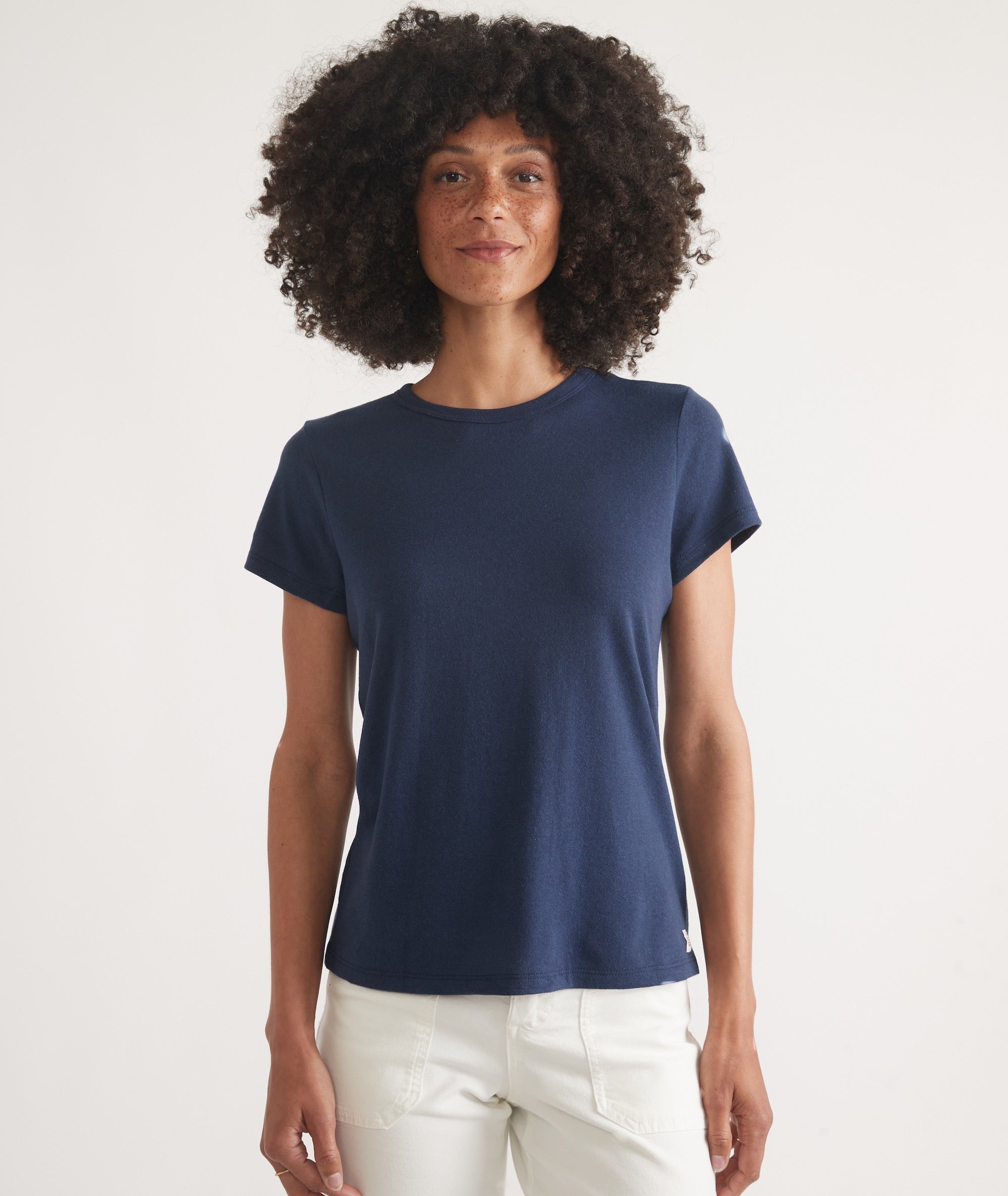 Women's Re-Spun Signature Crew Navy