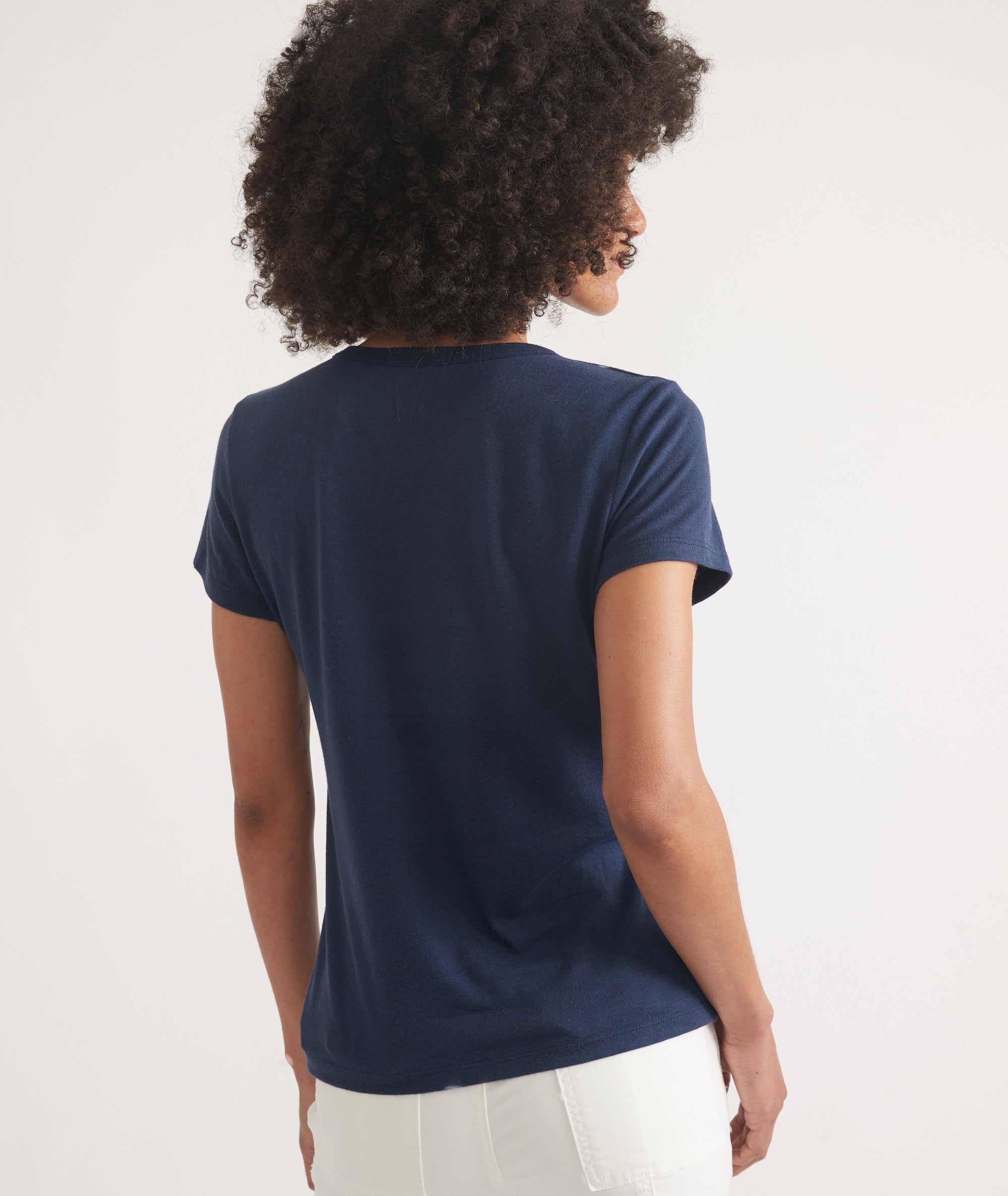 Women's Re-Spun Signature Crew Navy