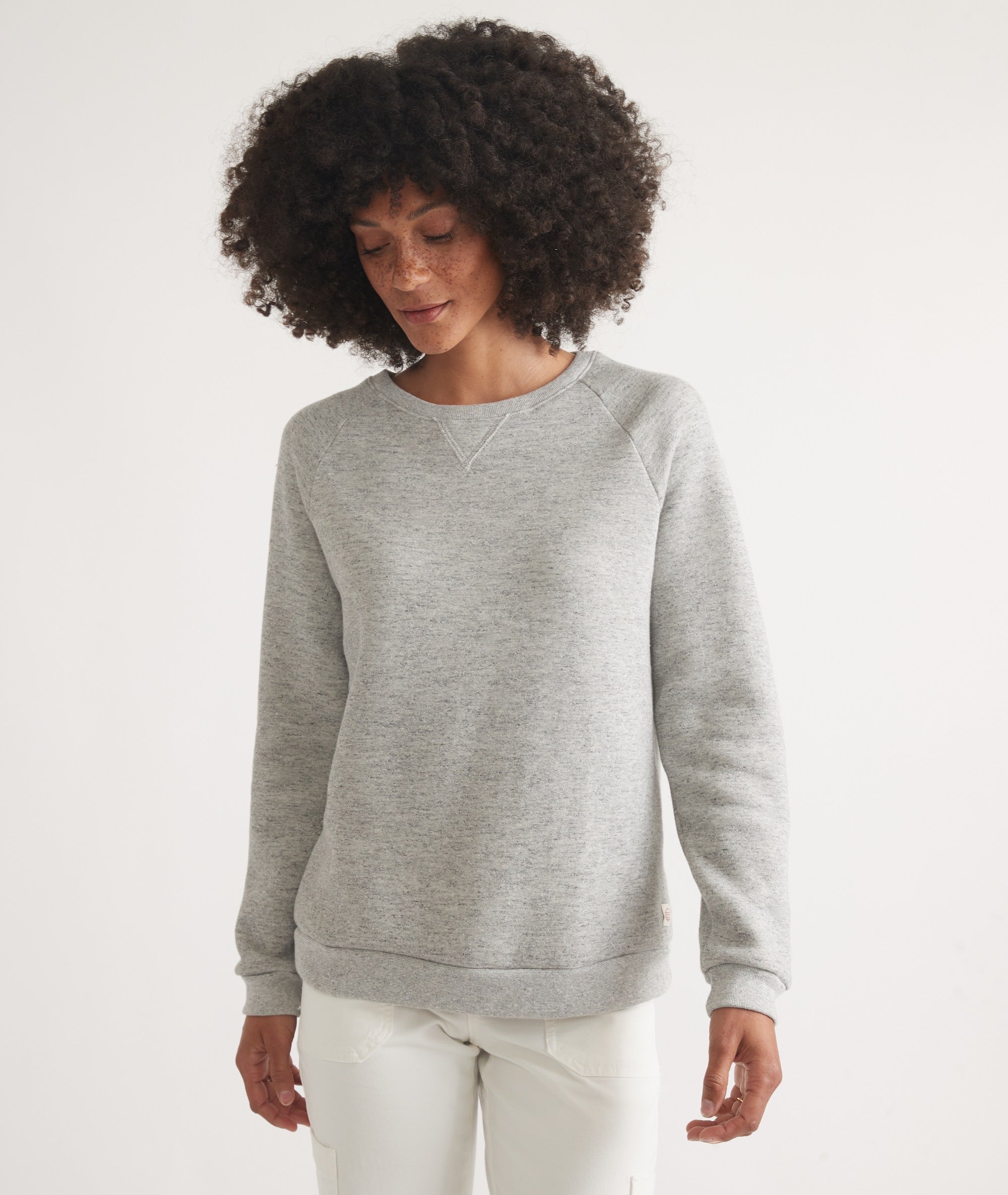 Women's Sherpa Crew Pullover Heather Grey