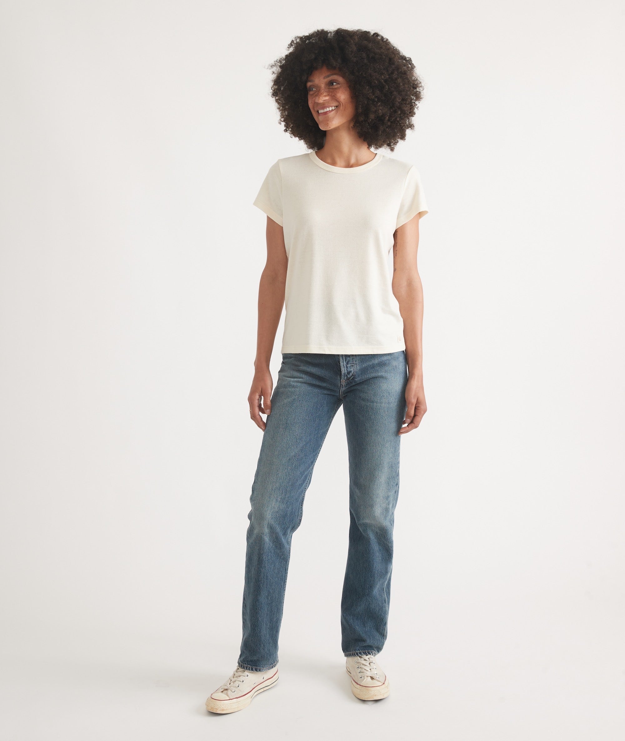 Women's Re-Spun Signature Crew Natural