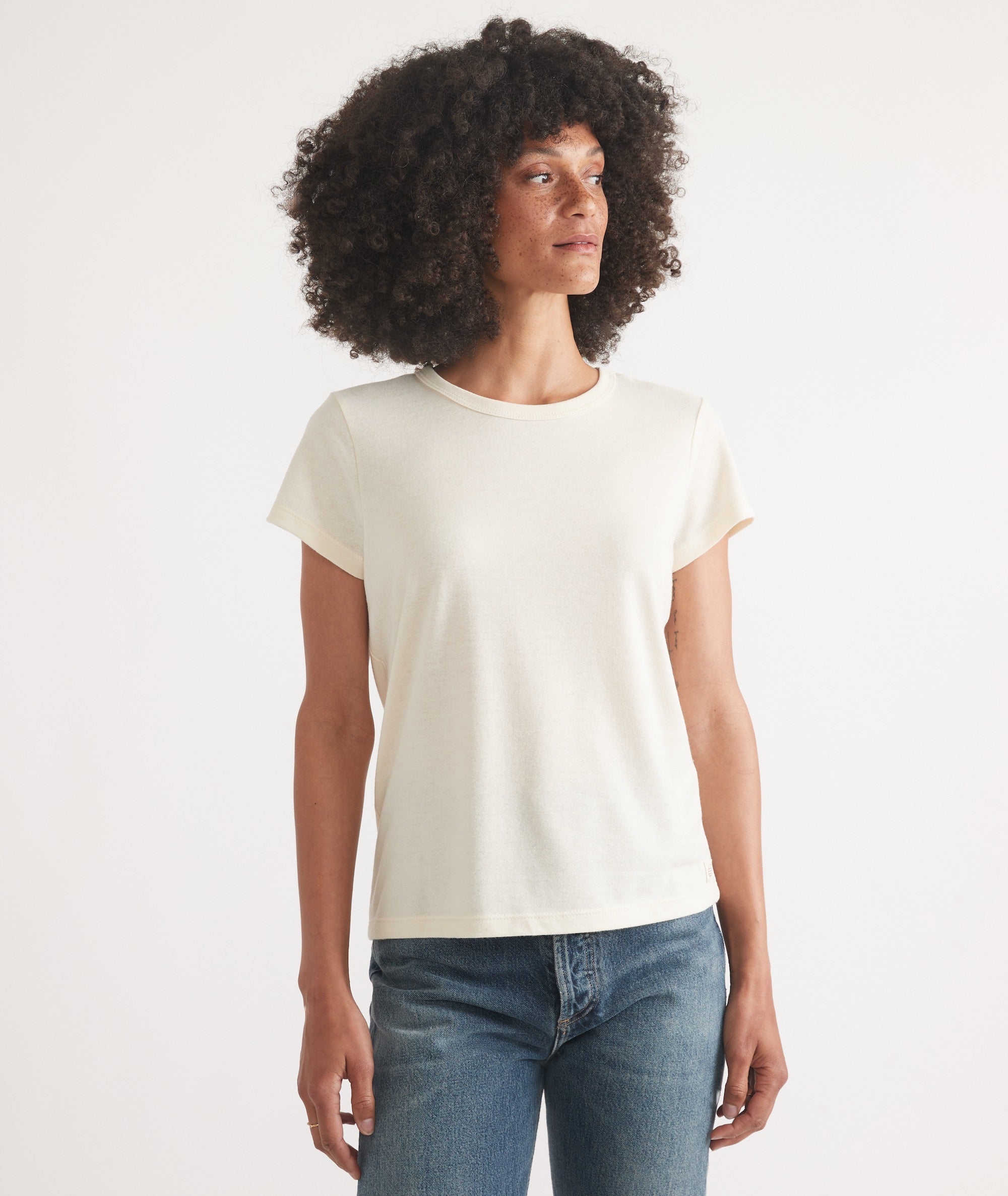 Women's Re-Spun Signature Crew Natural