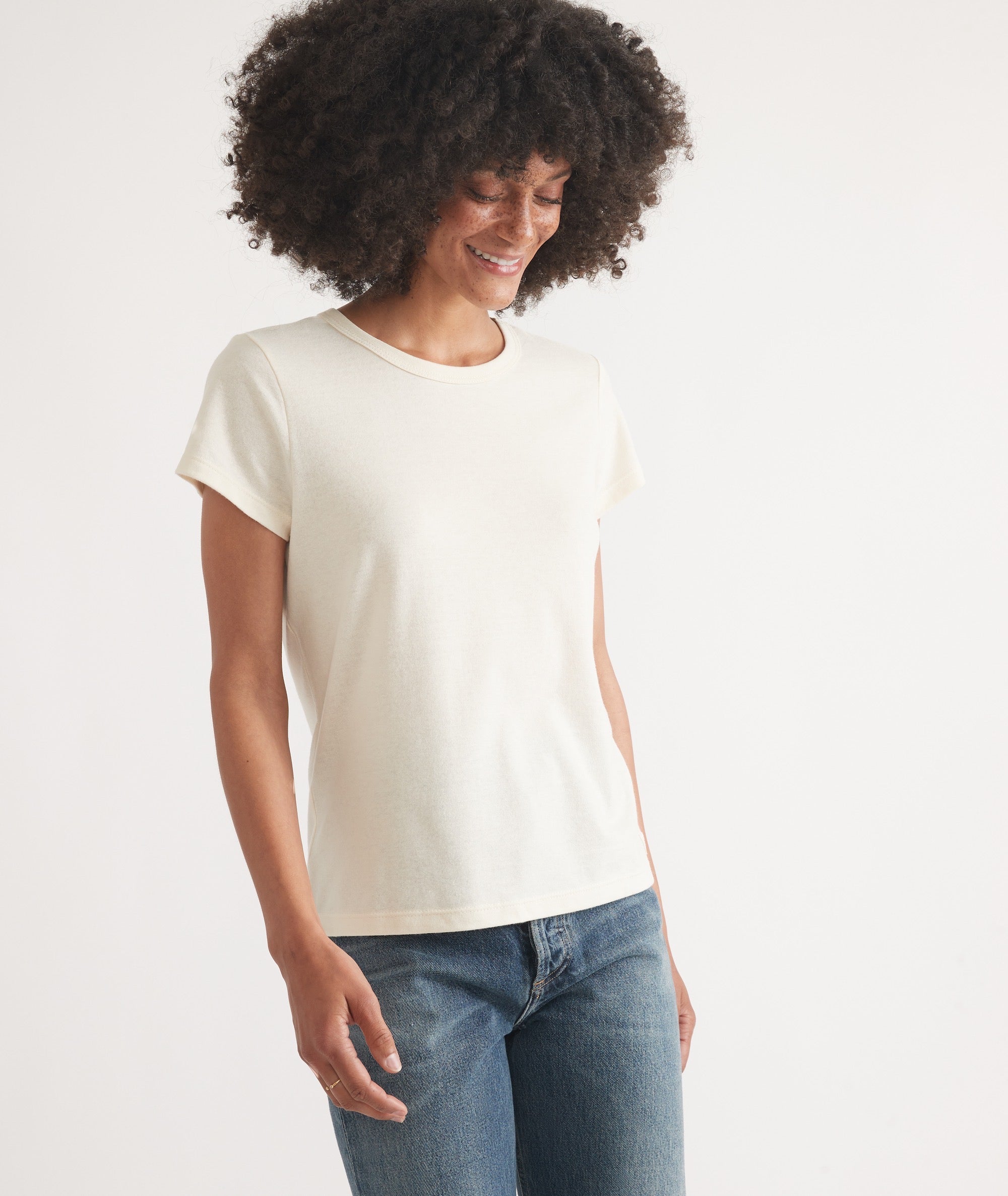 Women's Re-Spun Signature Crew Natural