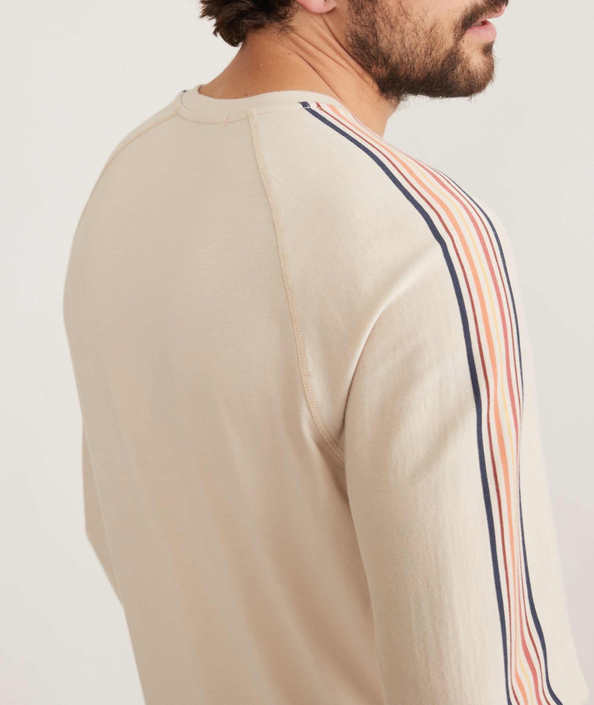 Engineered Stripe Sleeve Tee