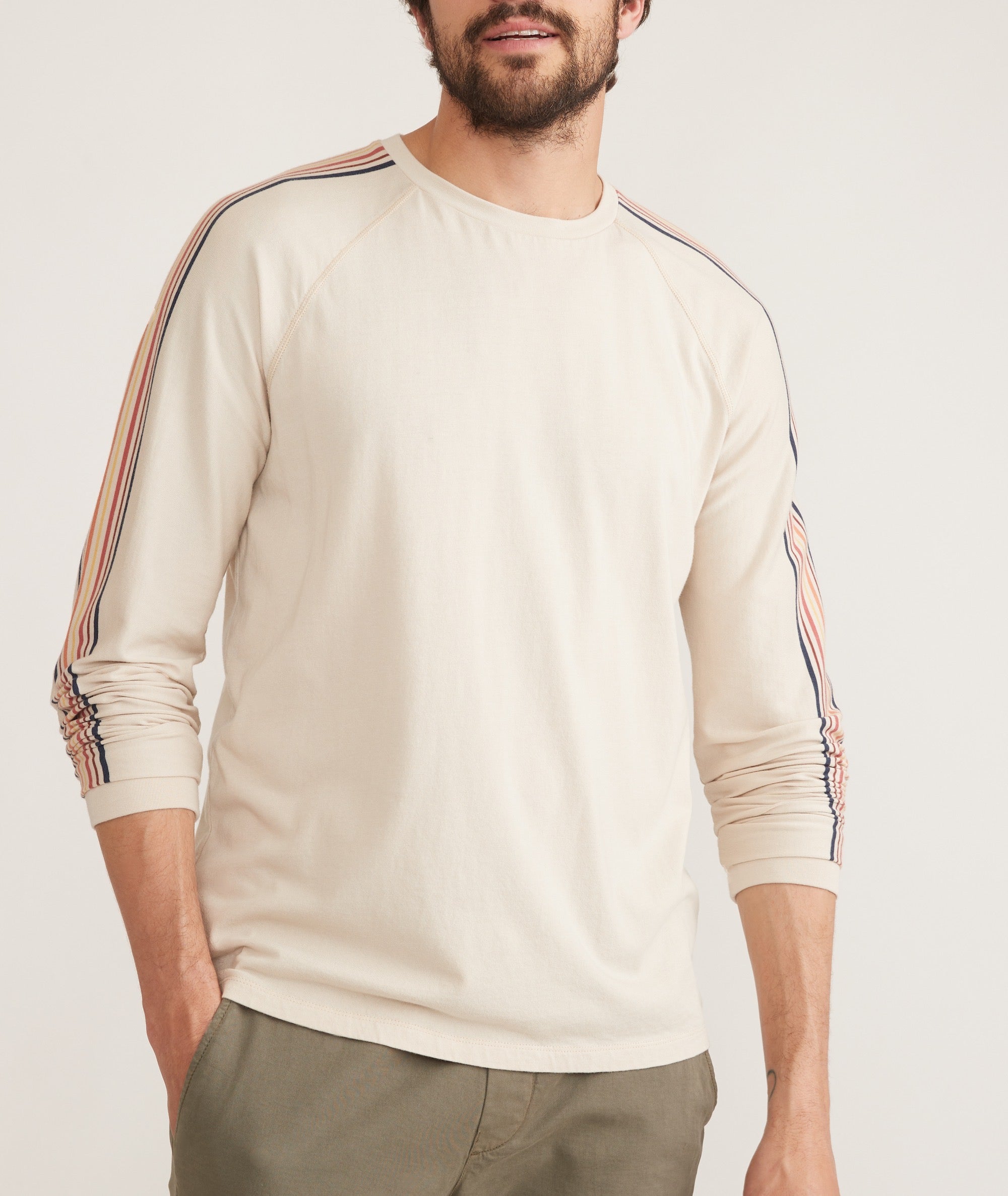 Engineered Stripe Sleeve Tee