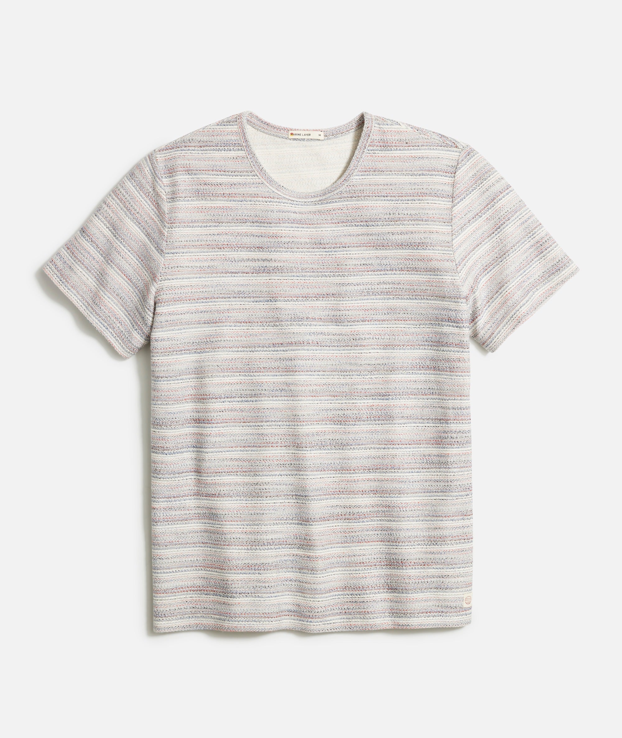 Logan Textured Tee Blue Multi Stripe