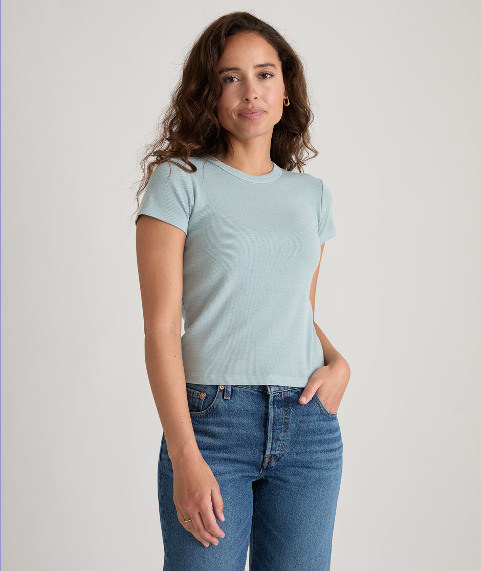 Lexi Rib Sun-In Crew Tee