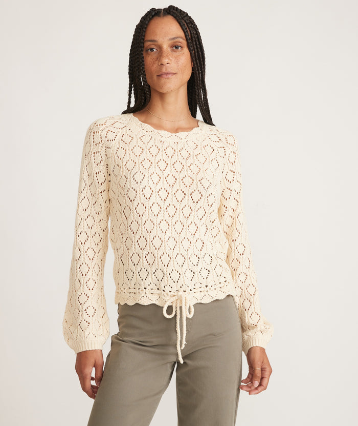 Manzanita Crochet Fringe Sweater – Marine Layer