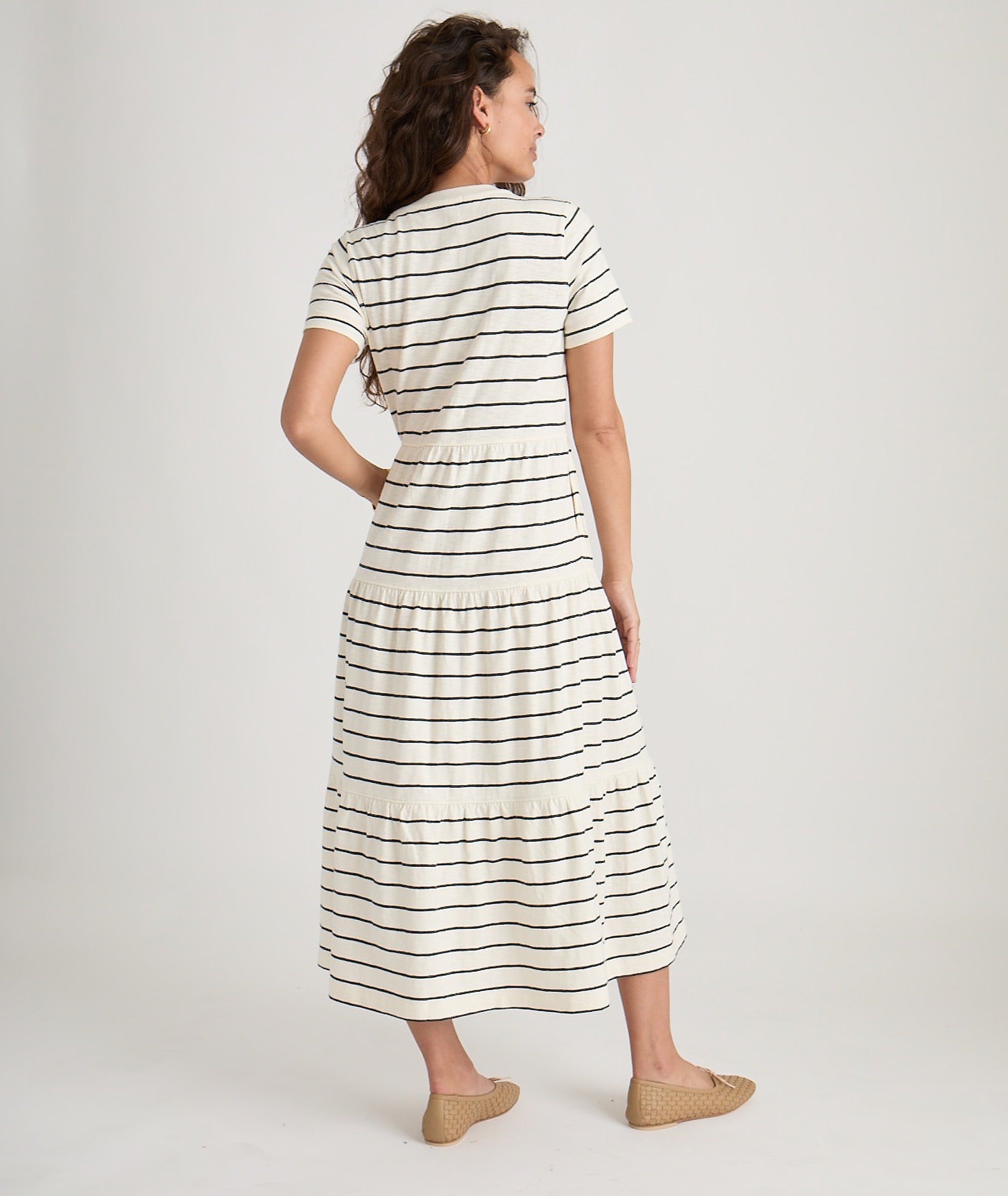 Vintage Slub Midi Dress