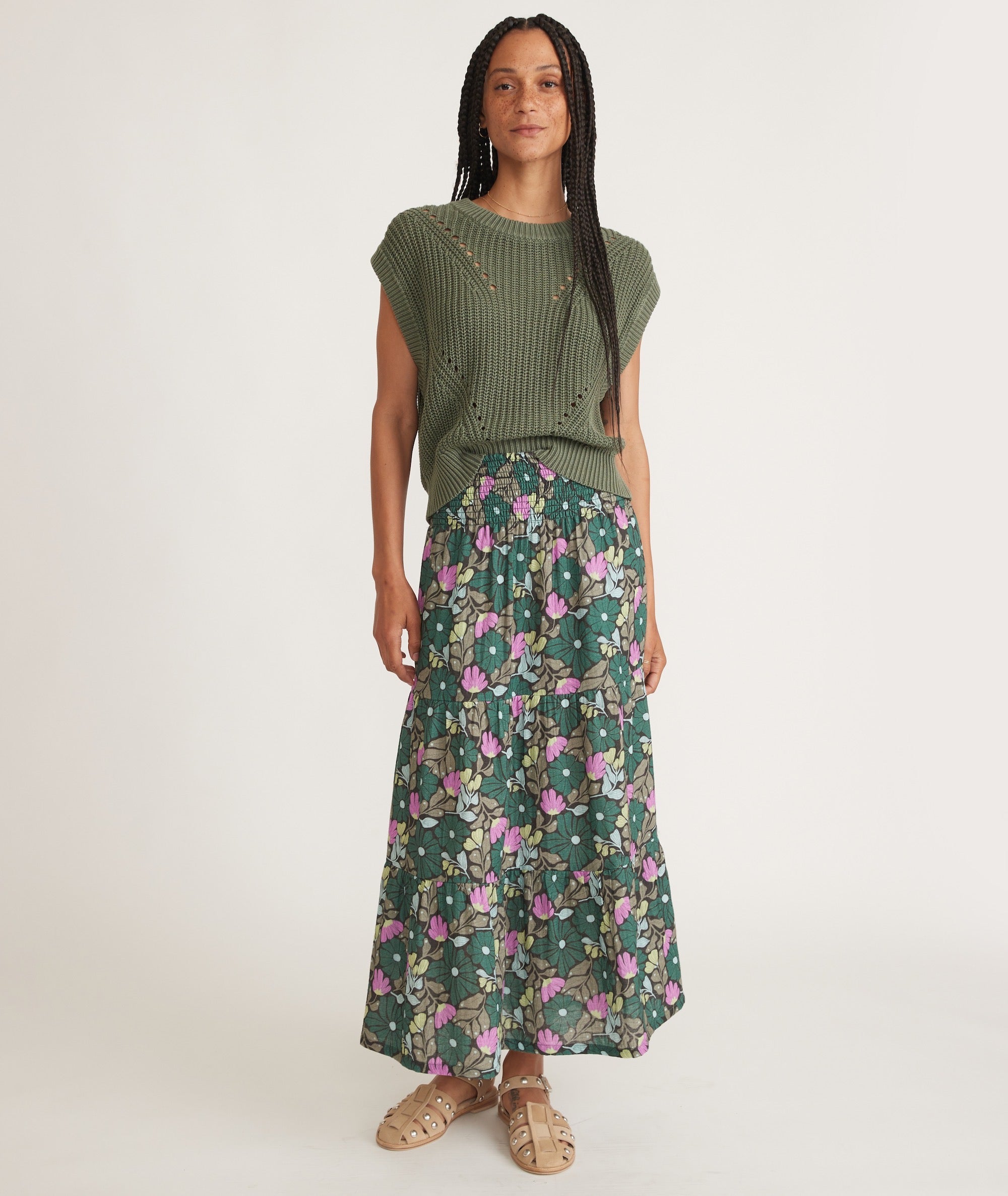 Valeria Double Cloth Maxi Skirt