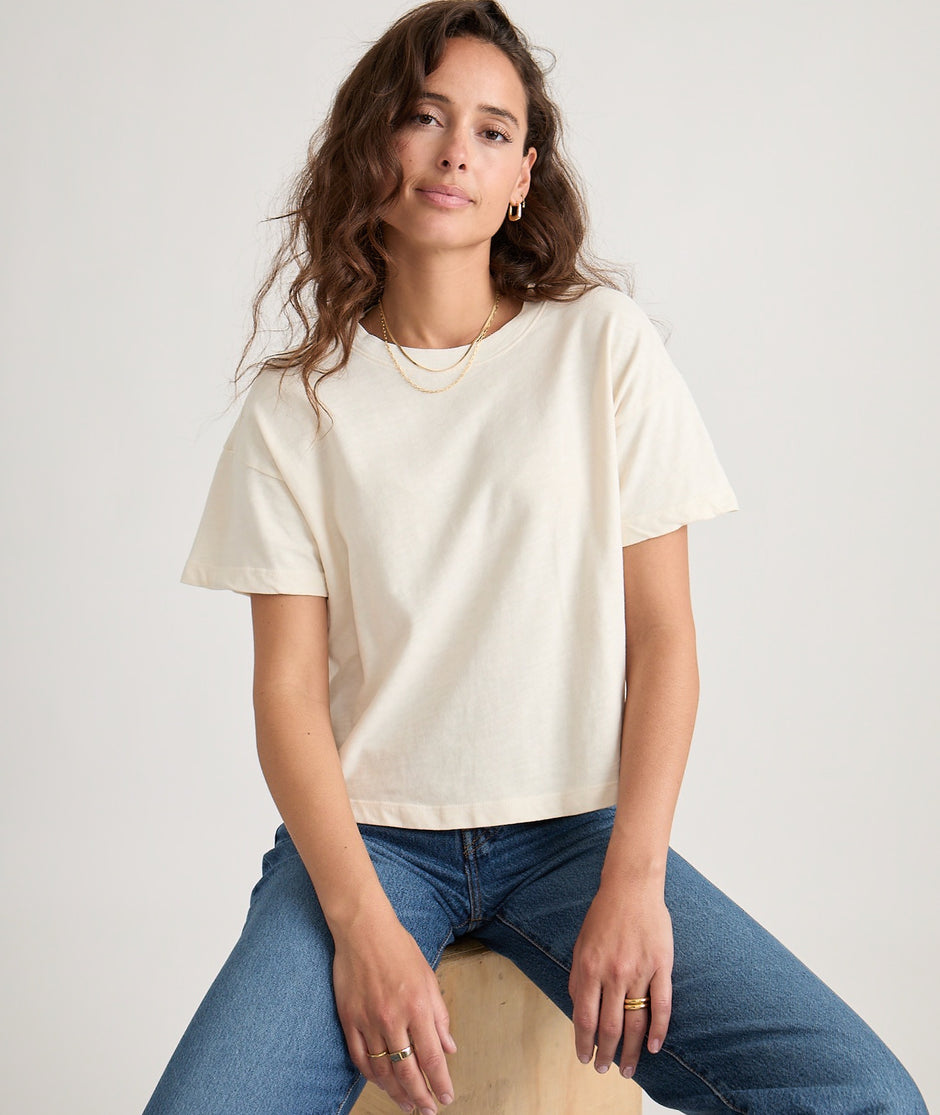 Sadie Vintage Slub Crop Tee