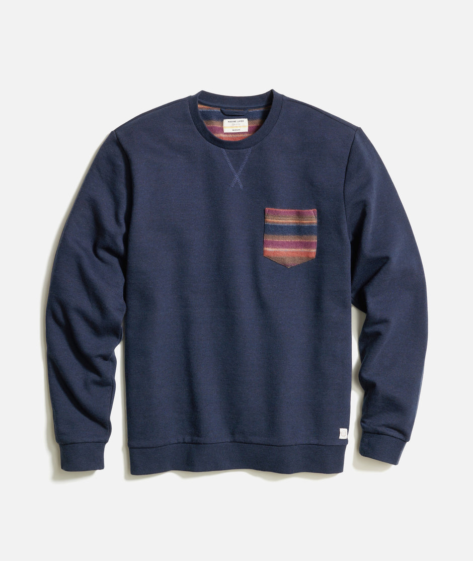 Signature Fleece Pocket Crewneck