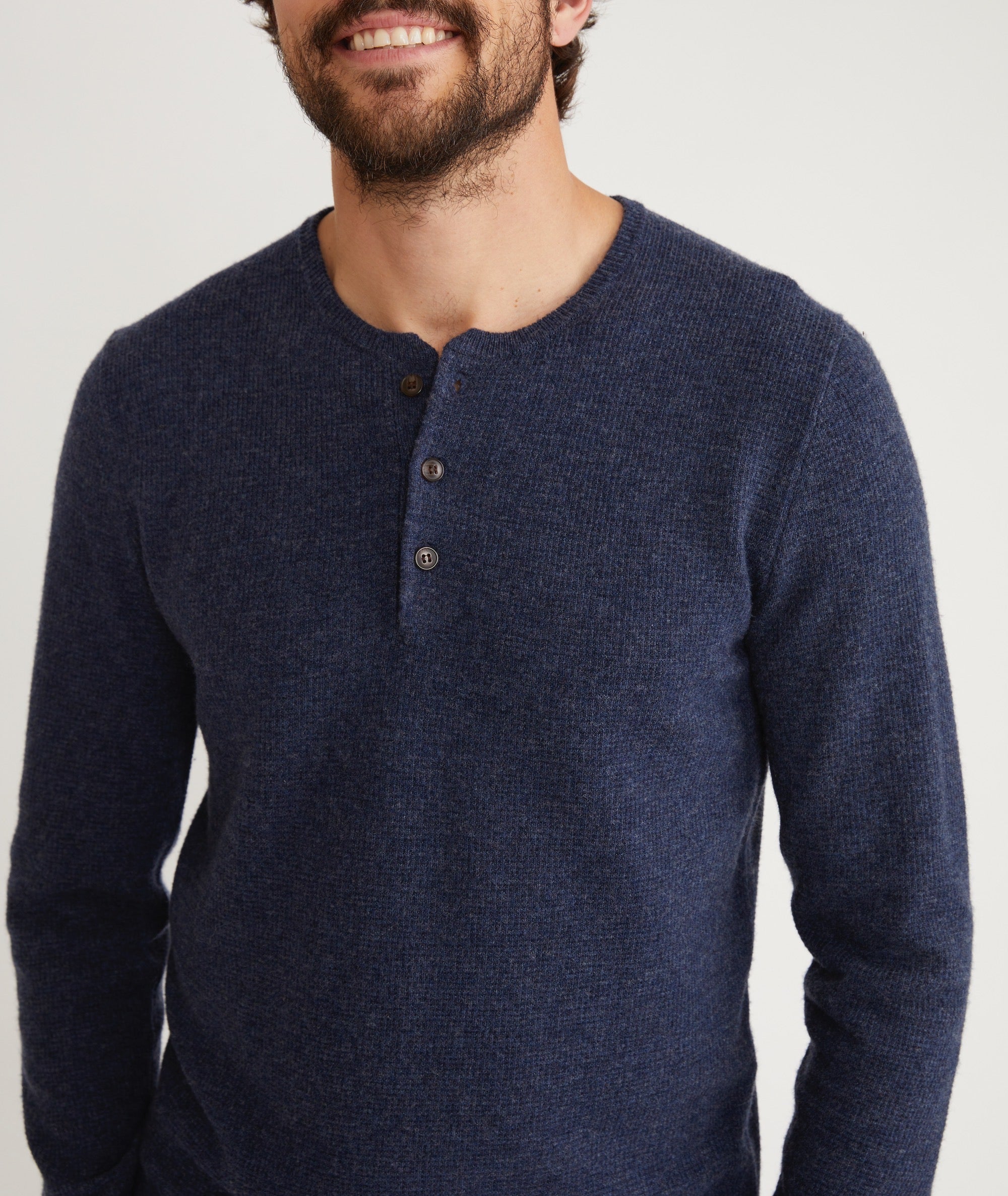 Merino Blend Sweater Henley