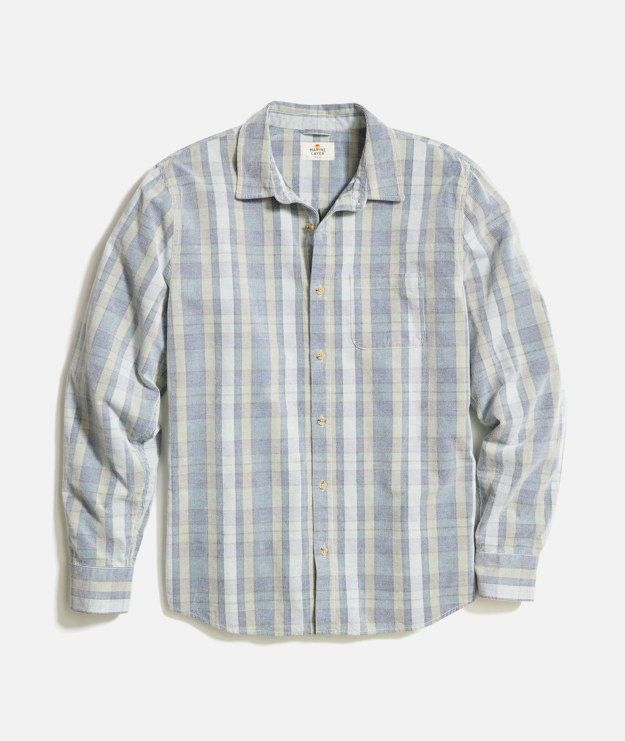 Lightweight Plaid Corduroy Shirt