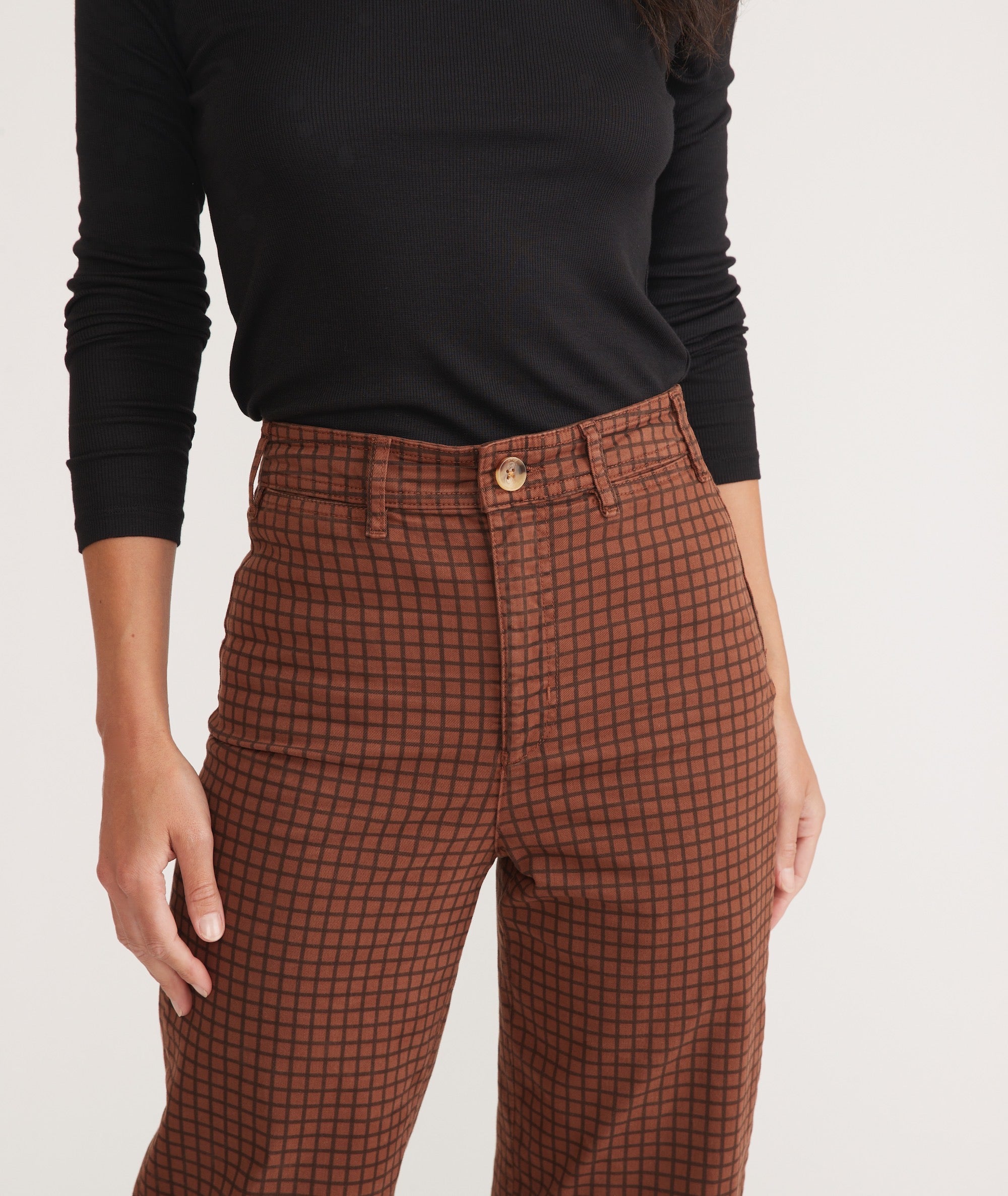 Women's Brown Cropped & Capri Pants