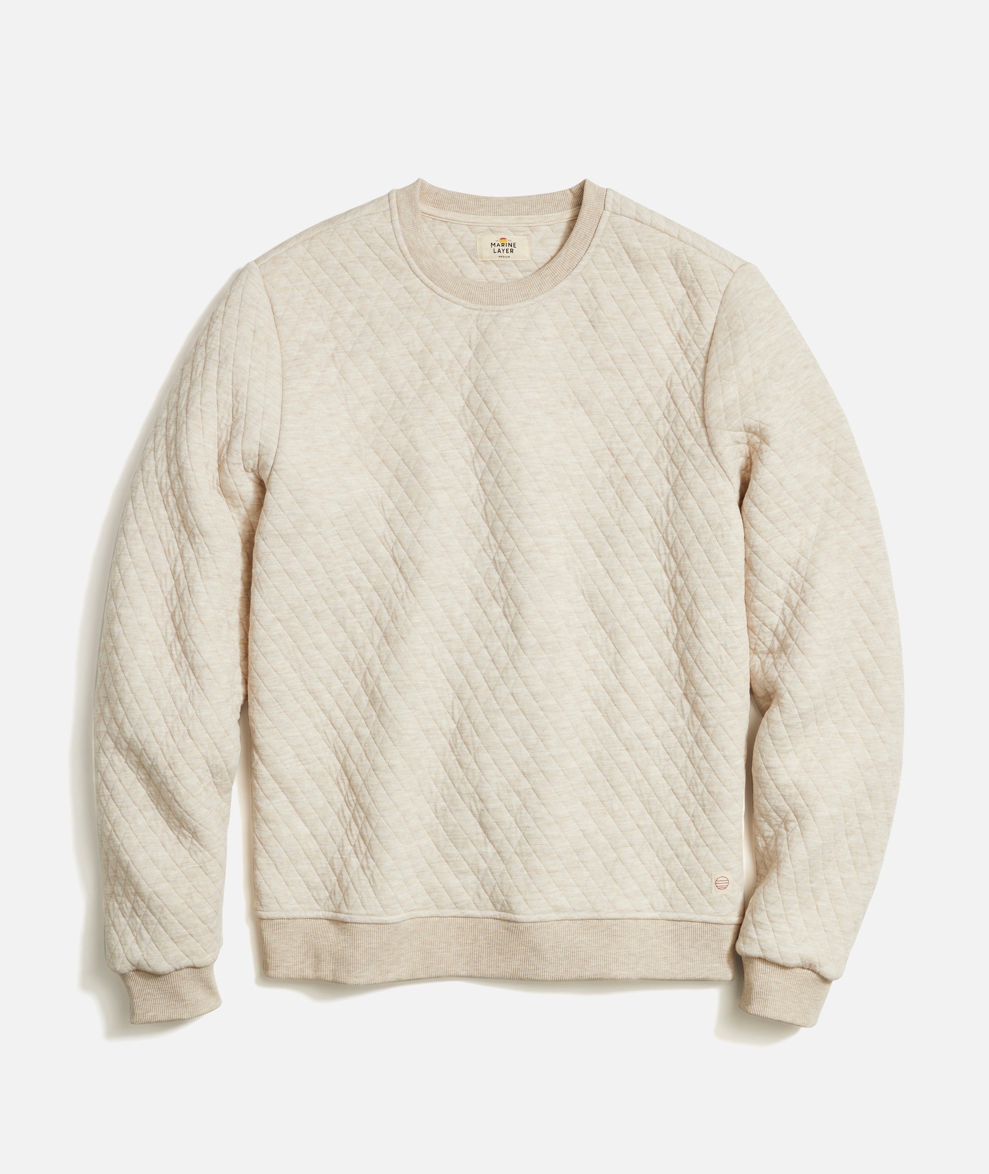 Men's Corbet Quilted Crewneck Oat Heather