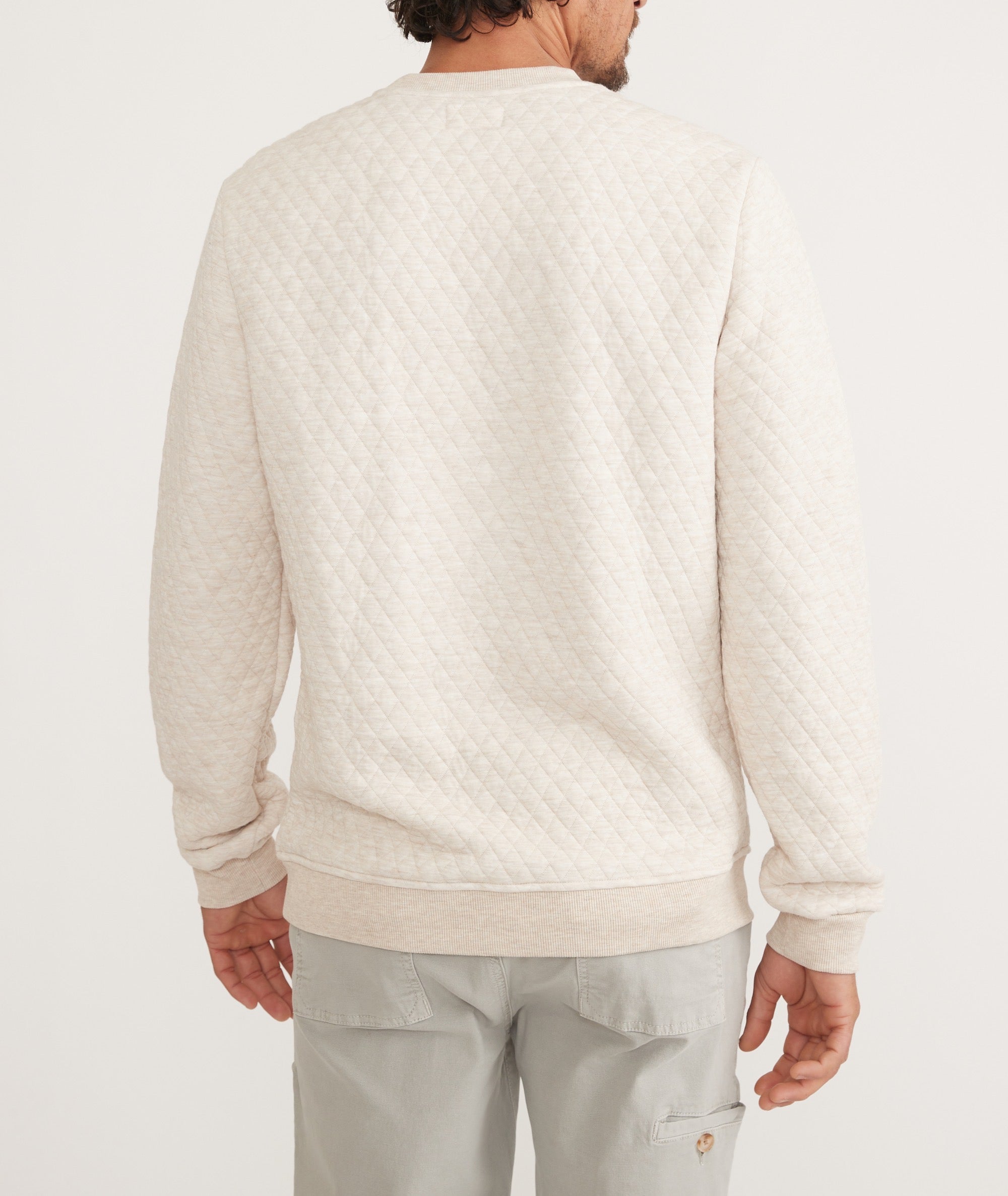 Men's Corbet Quilted Crewneck Oat Heather