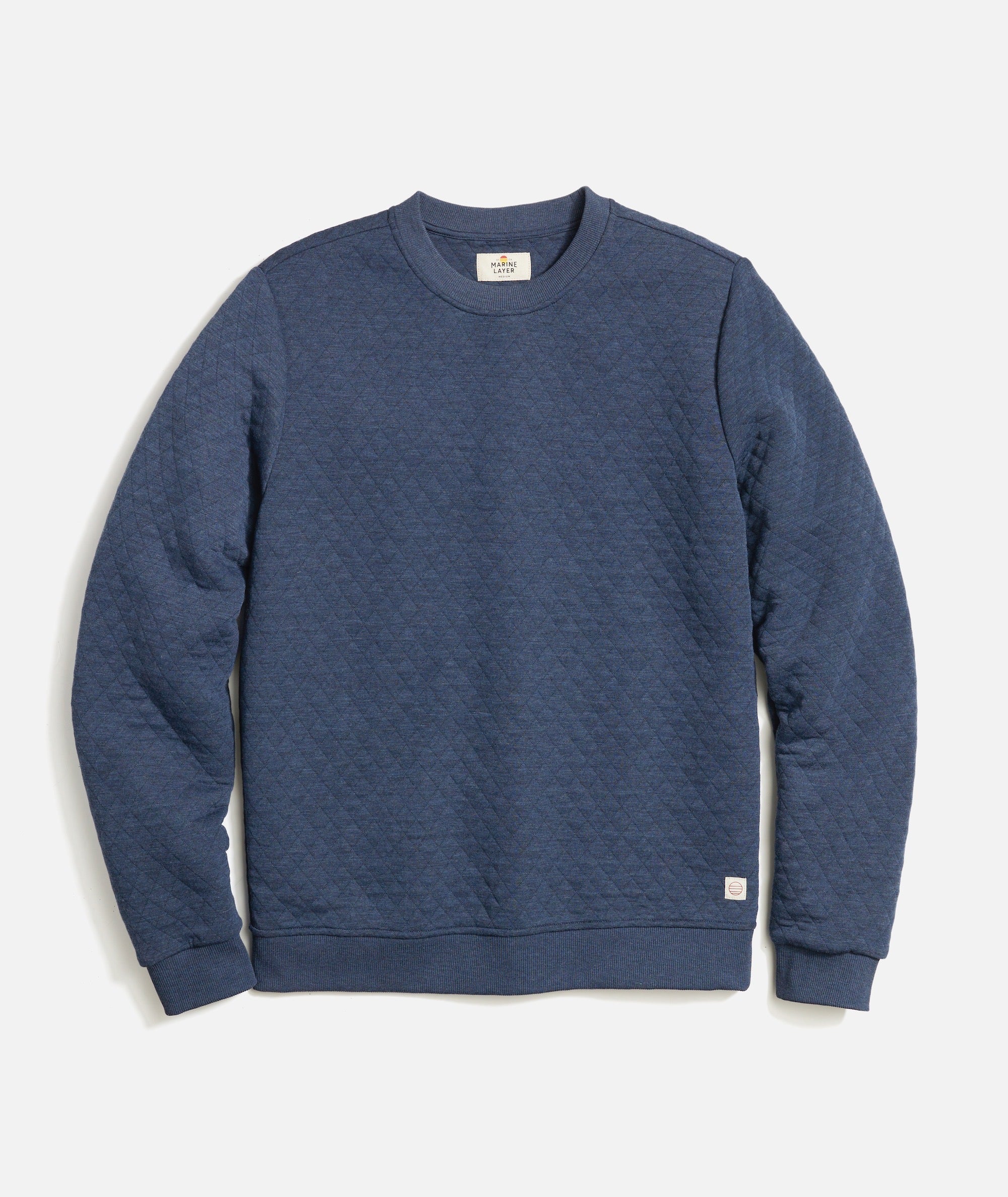 Men's Corbet Quilted Crewneck Navy Heather