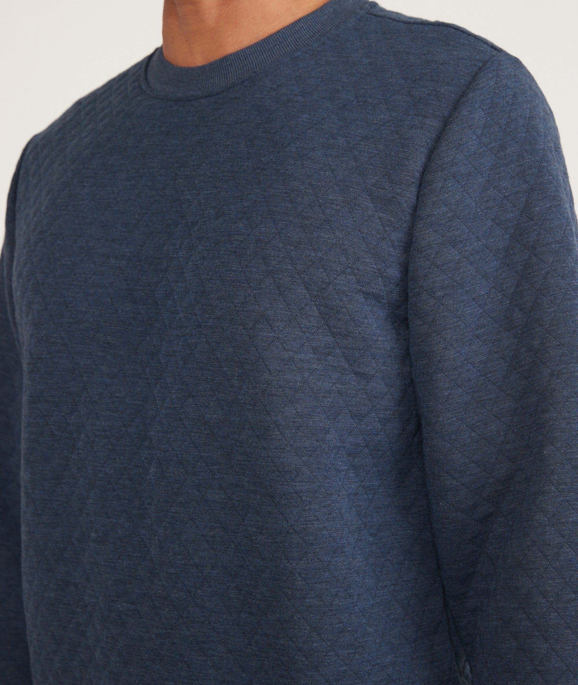 Men's Corbet Quilted Crewneck Navy Heather