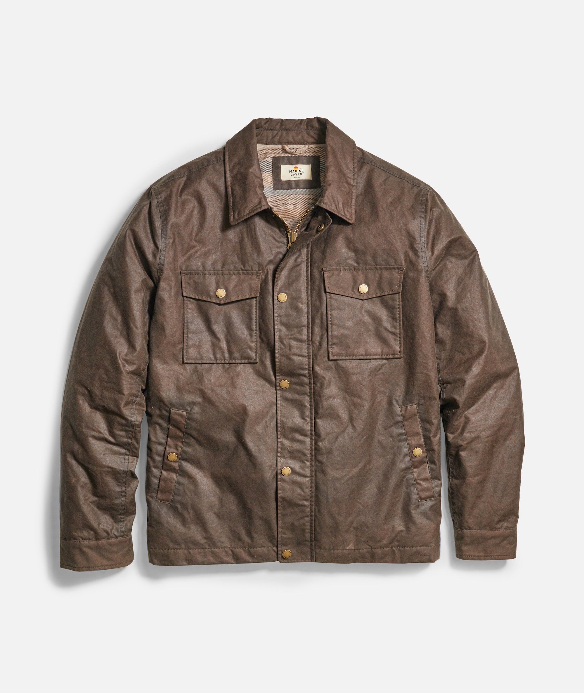 Marine Layer Canvas Selvedge Chore Work Utility Snap outlet Button Up Jacket Small