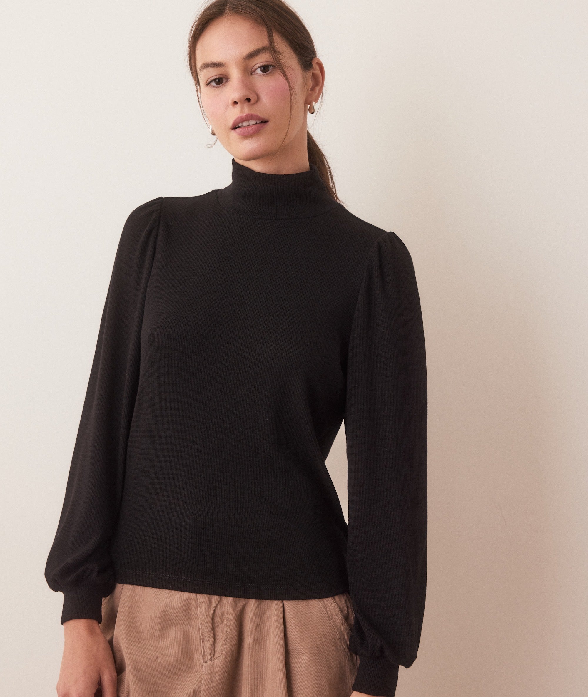 Lexi Puff Sleeve Turtleneck Marine Layer