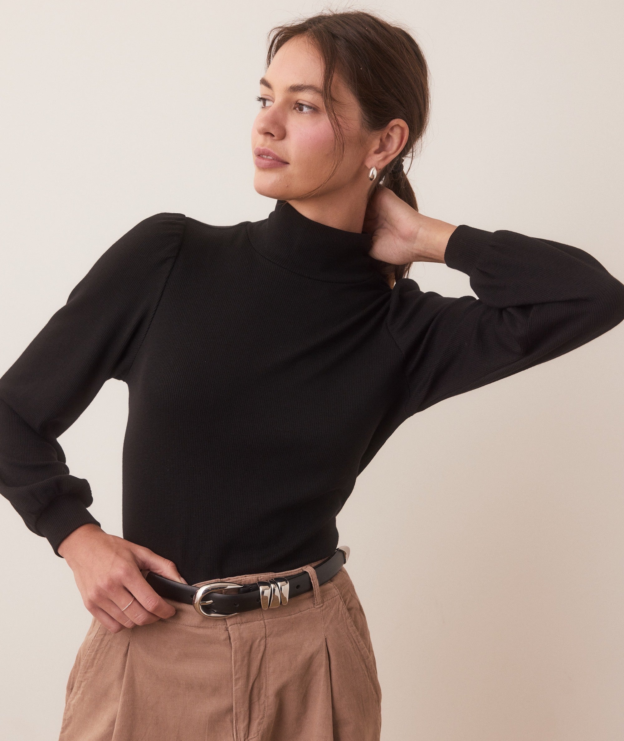 Lexi Puff Sleeve Turtleneck