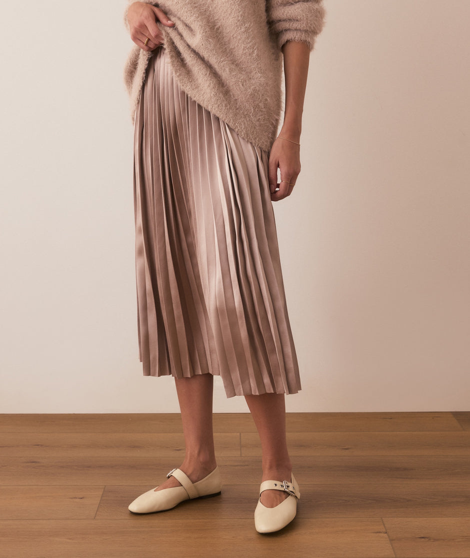 Chelsea Pleated Midi Skirt