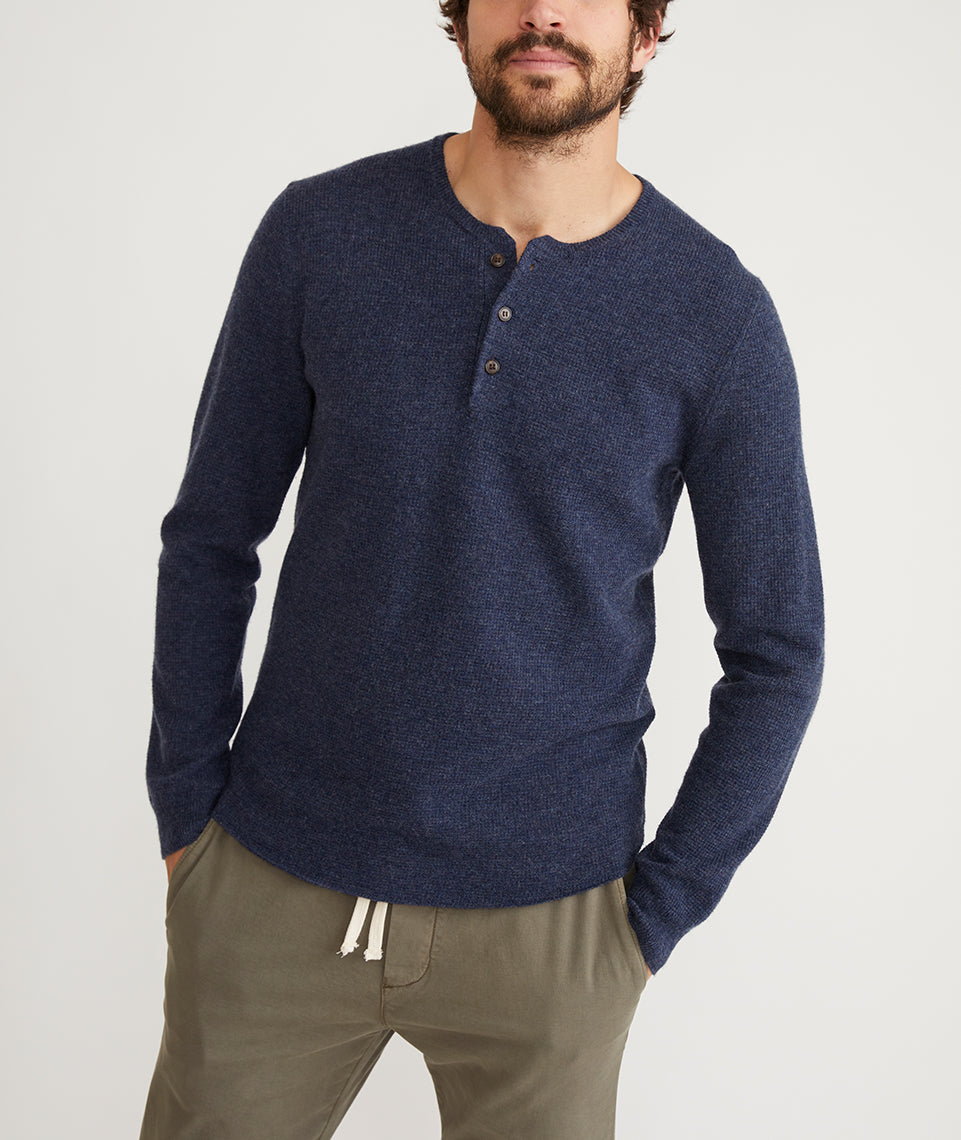 Merino Blend Sweater Henley