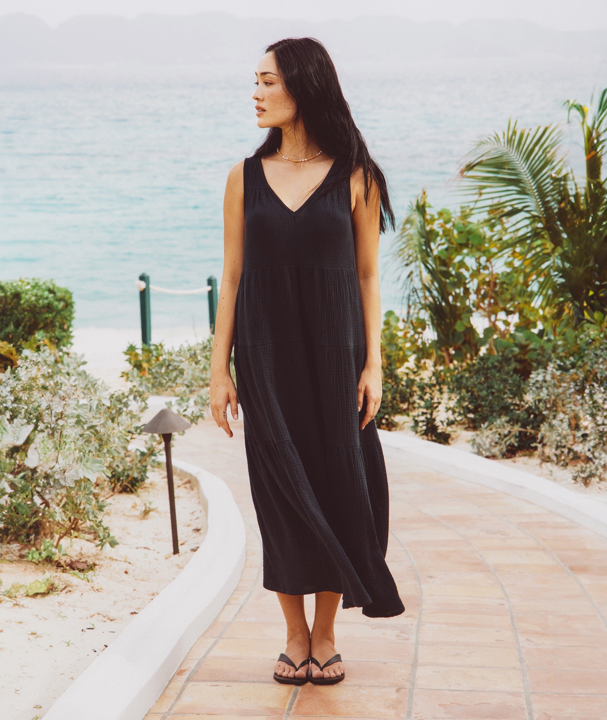 Corinne Double Cloth Maxi Dress