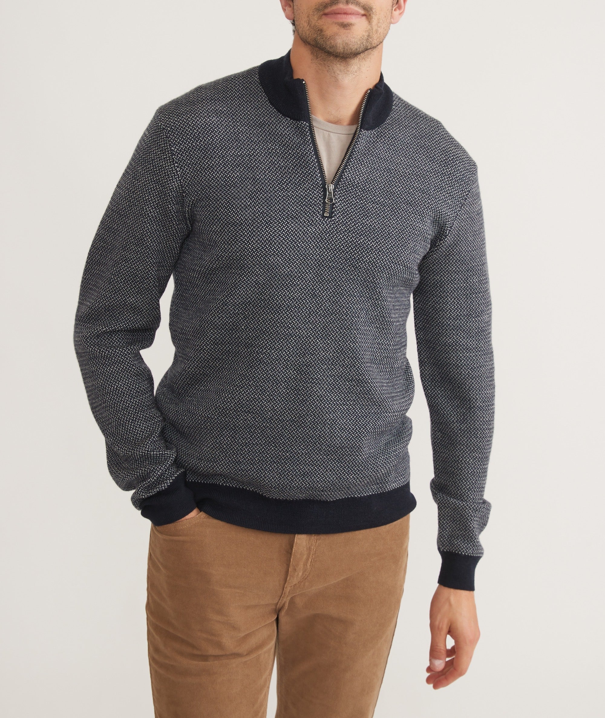 Textured Sweater Quarter Zip