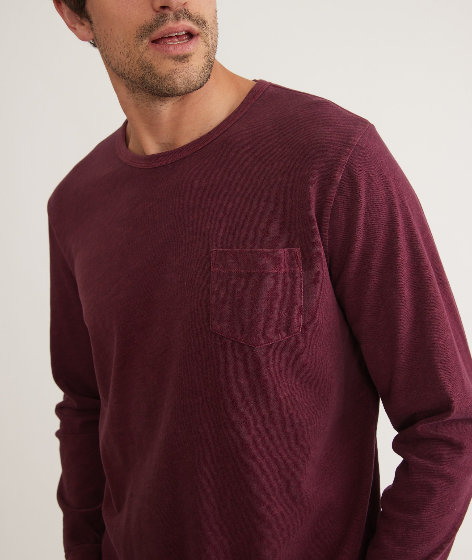 Vintage Heavy Slub Long Sleeve Pocket Tee