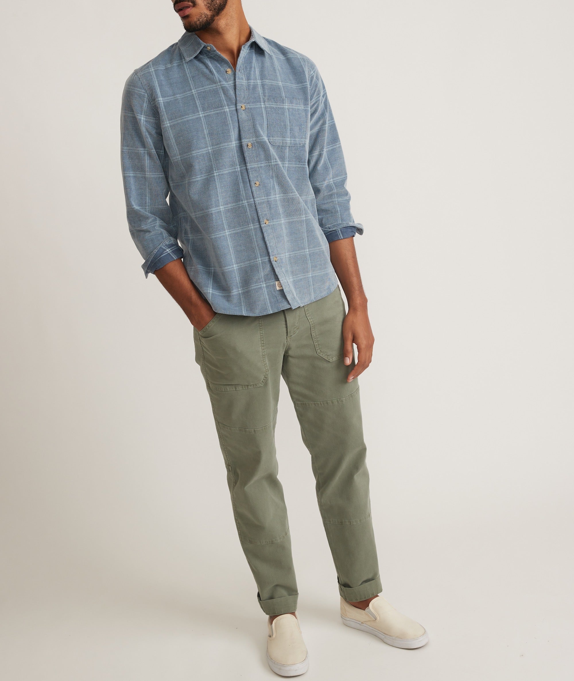 Lightweight Plaid Cord Shirt