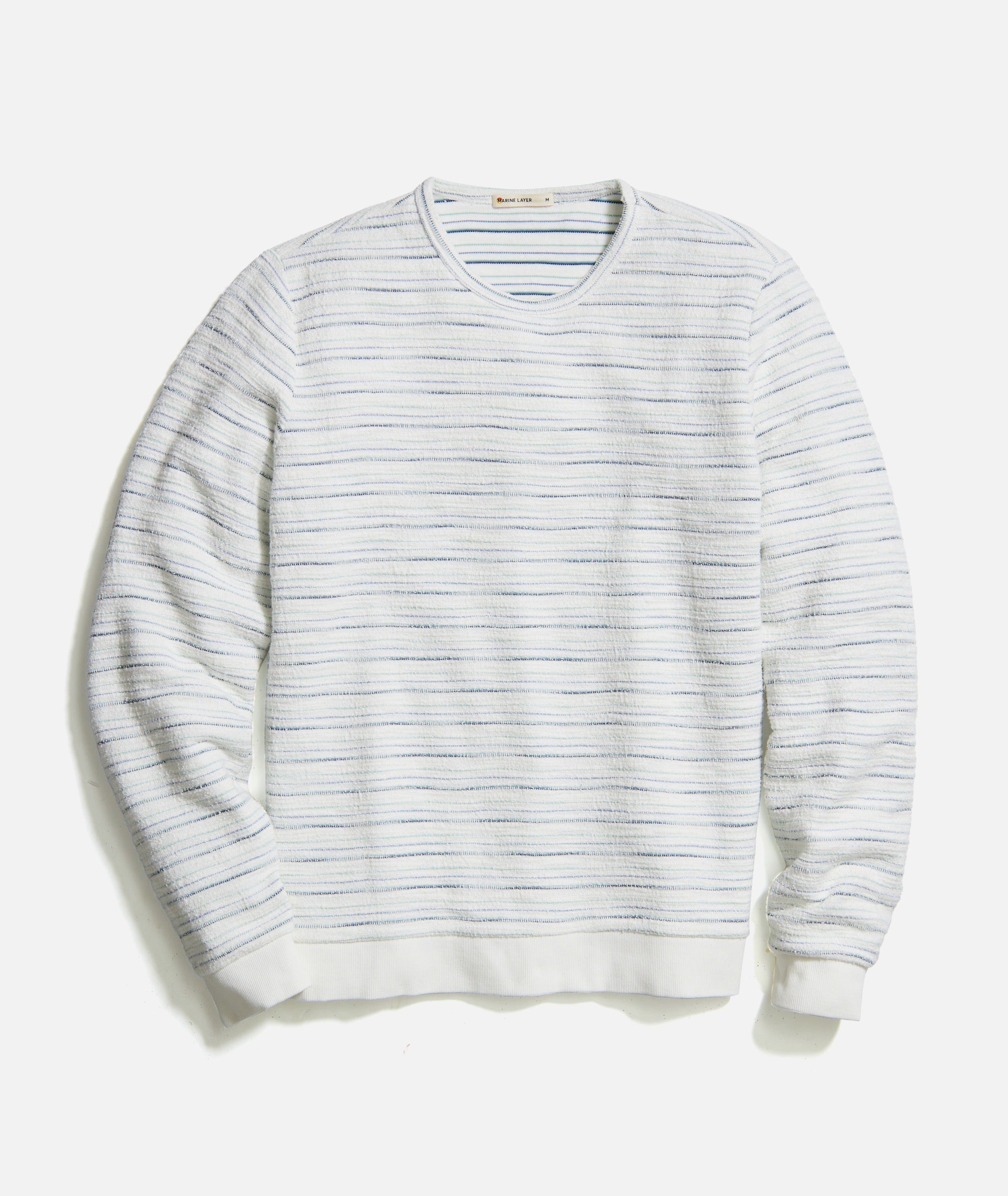 Textured Stripe Crewneck