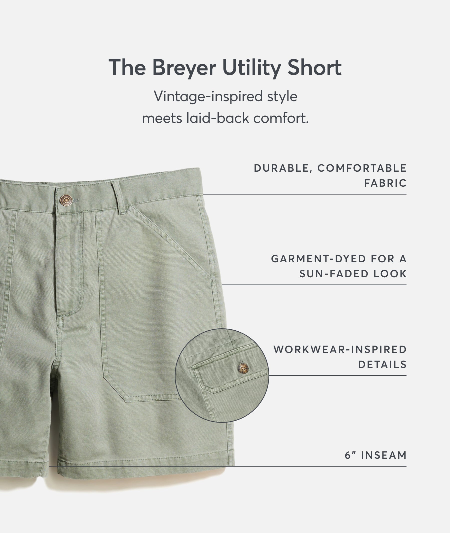 6" Breyer Utility Corduroy Short