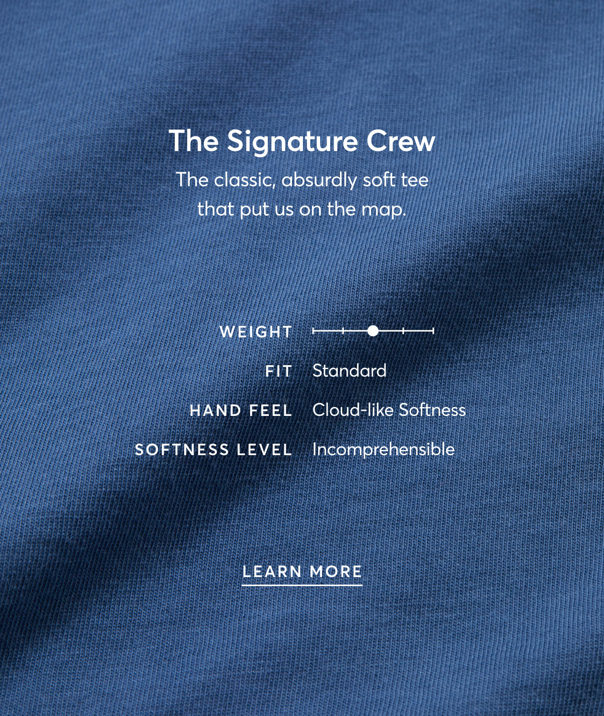 Signature Crew Tee Indigo Space Dye Stripe