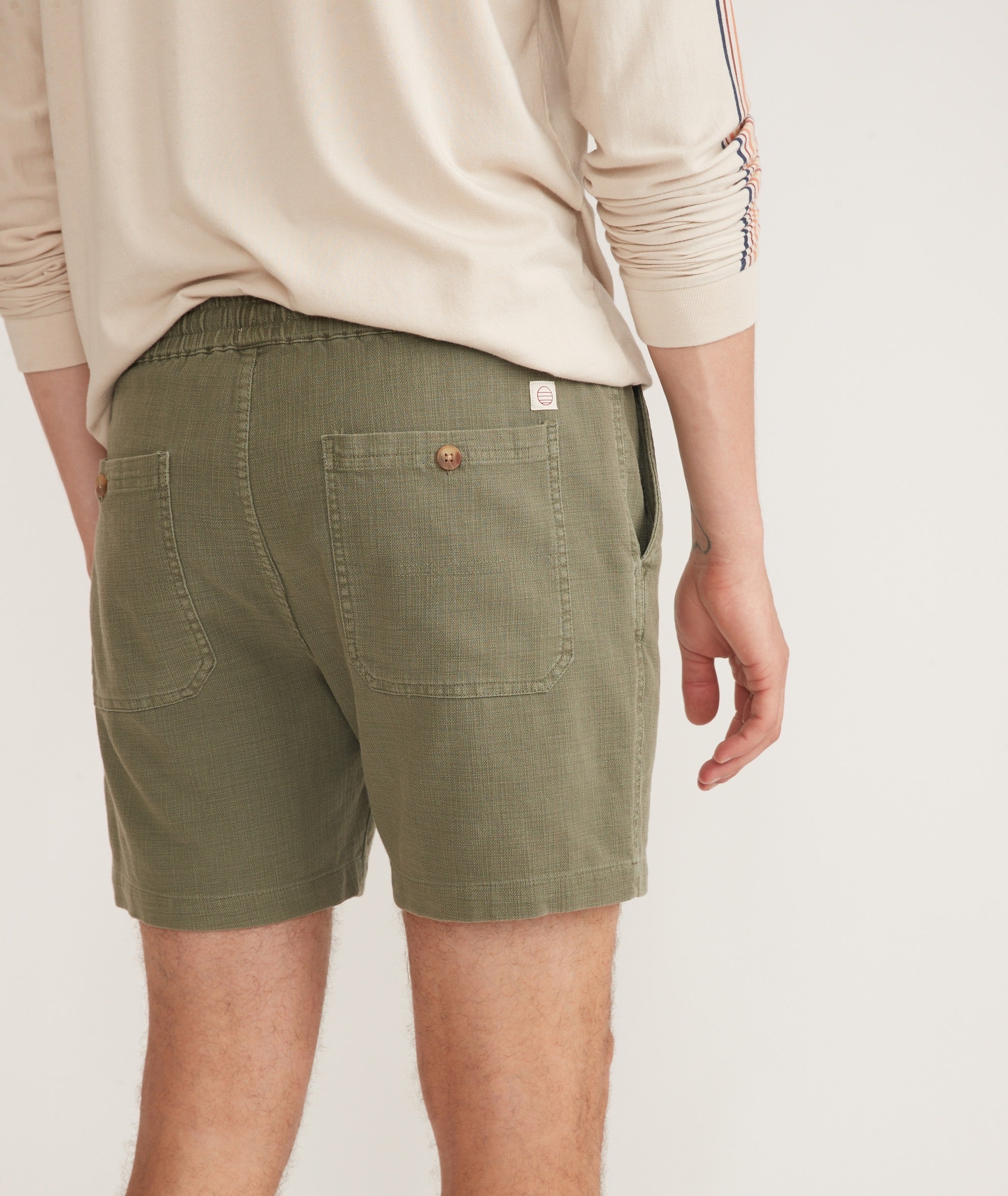 6" Saturday Stretch Selvage Short Olive