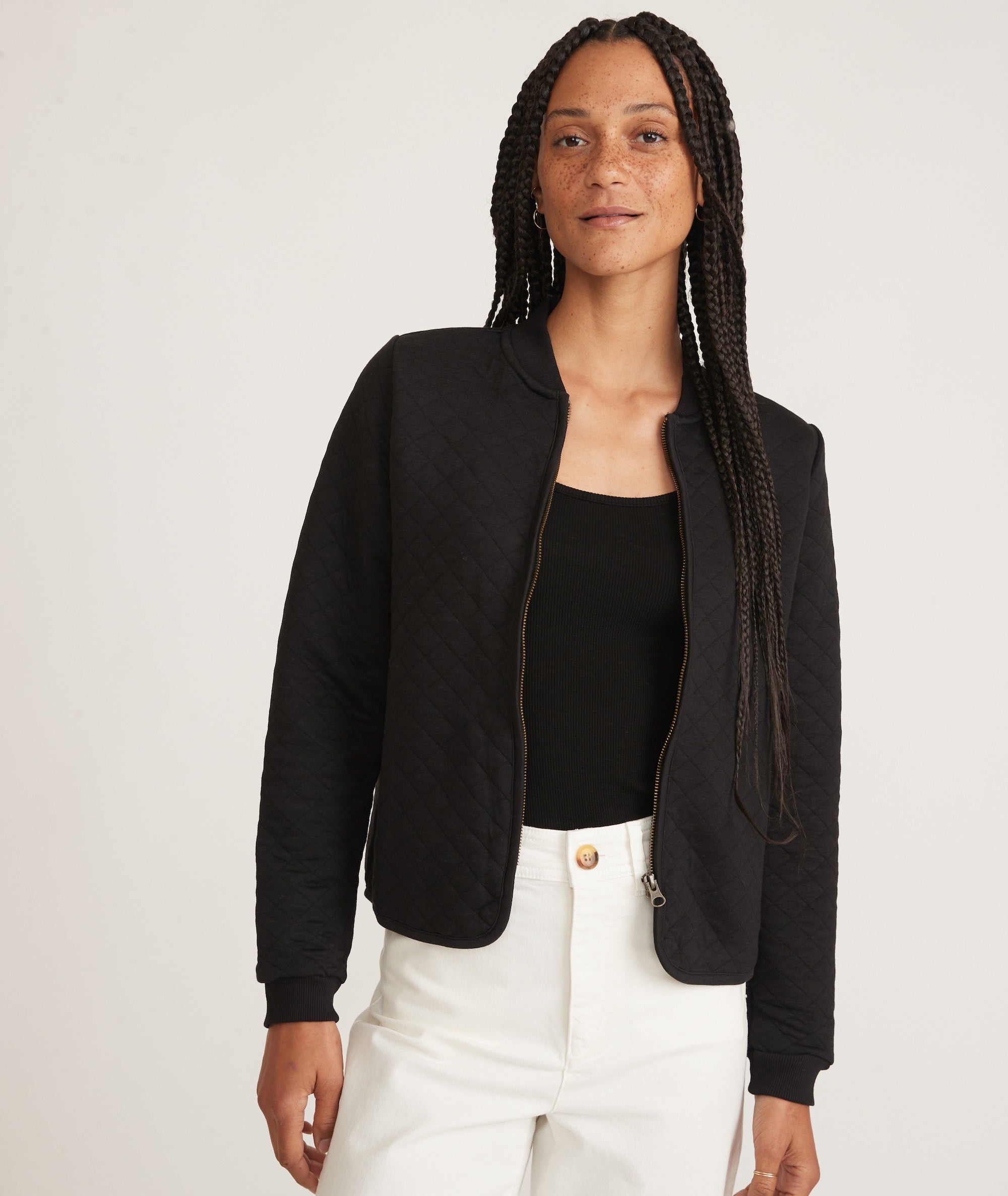 Women's Corbet Quilted Bomber Black