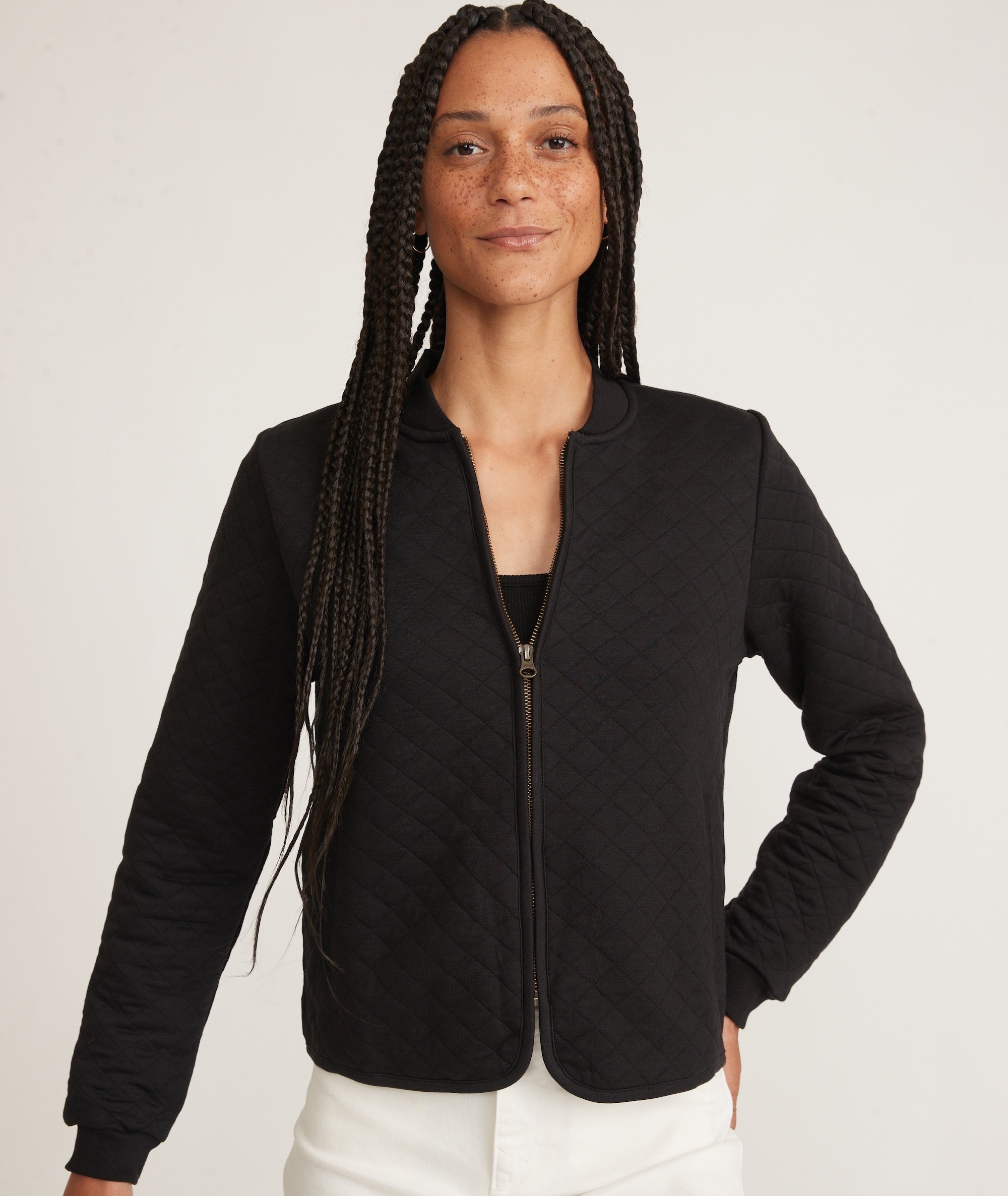 Women's Corbet Quilted Bomber Black