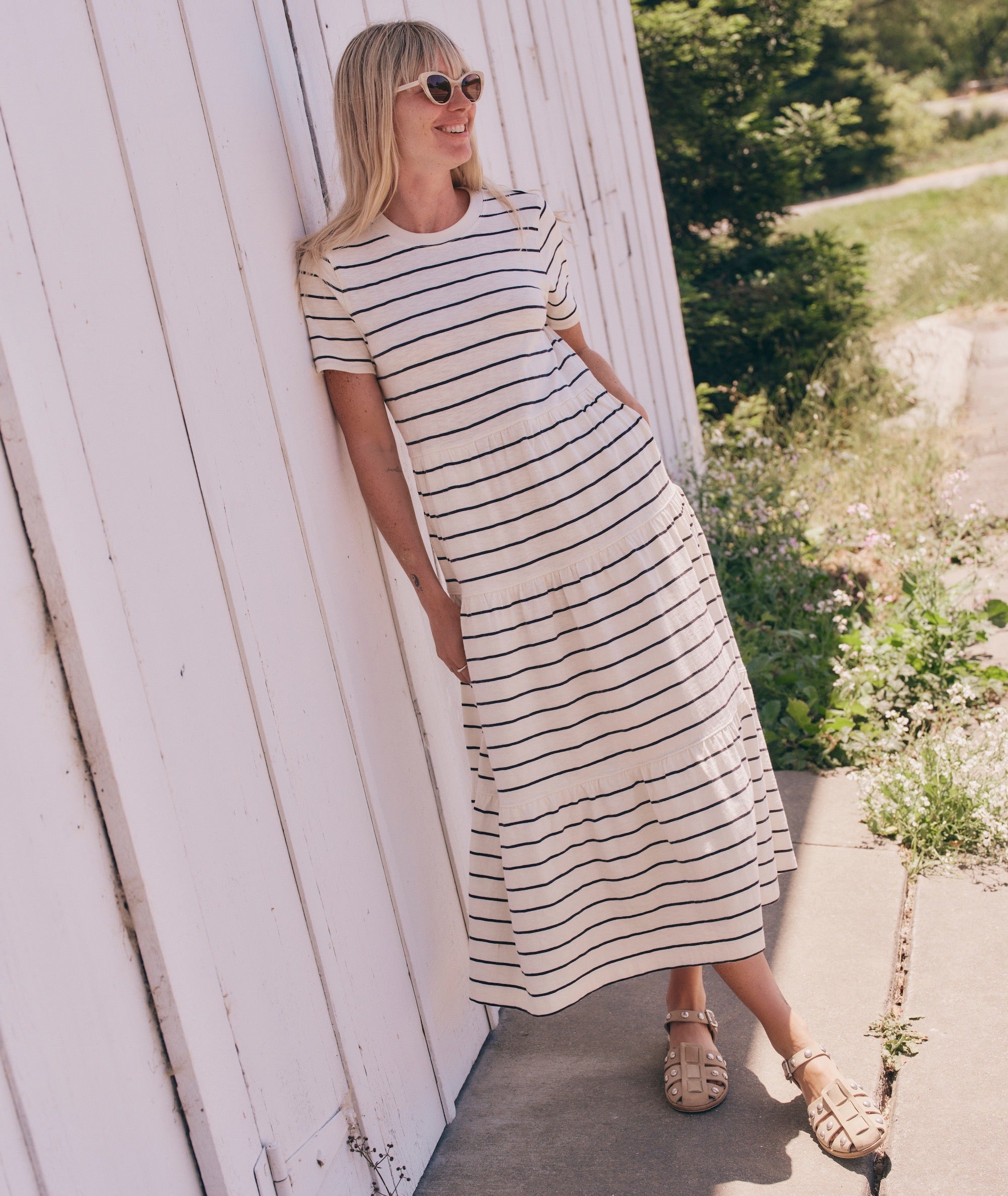 Vintage Slub Midi Dress